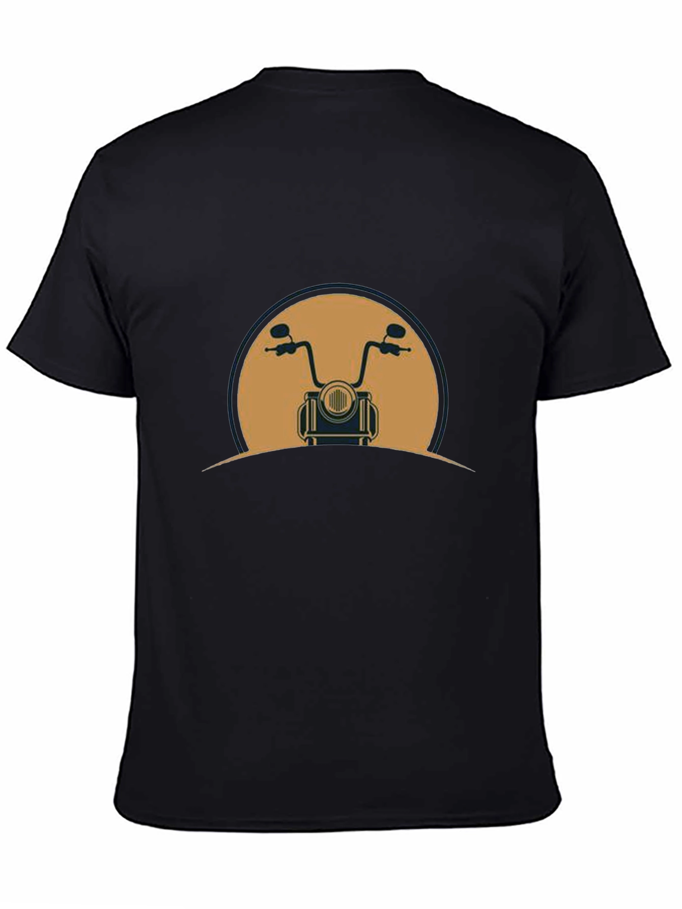 Motorcycle Graphic Tee - Black Cotton Blend