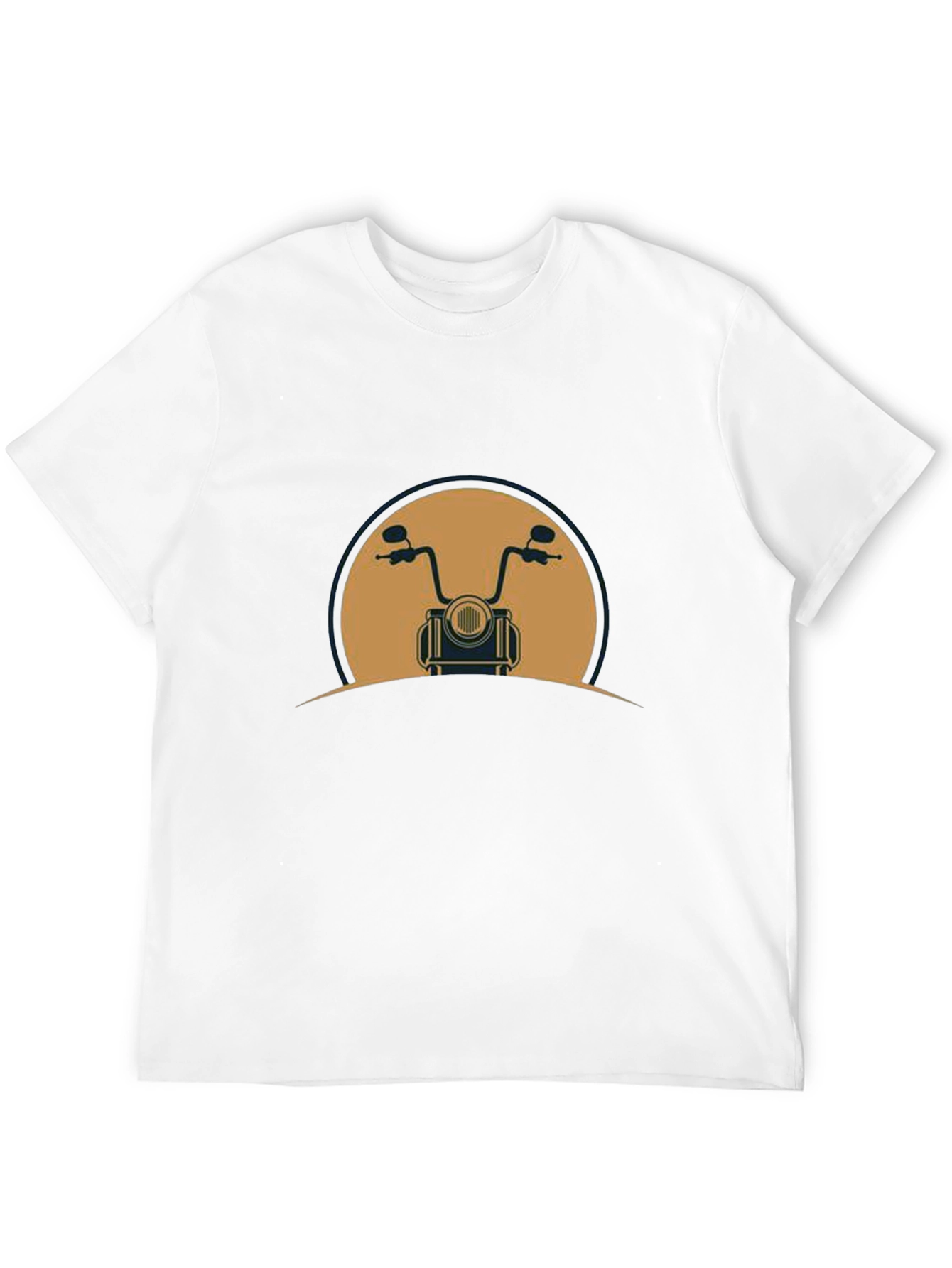 Motorcycle Graphic Tee - Black Cotton Blend