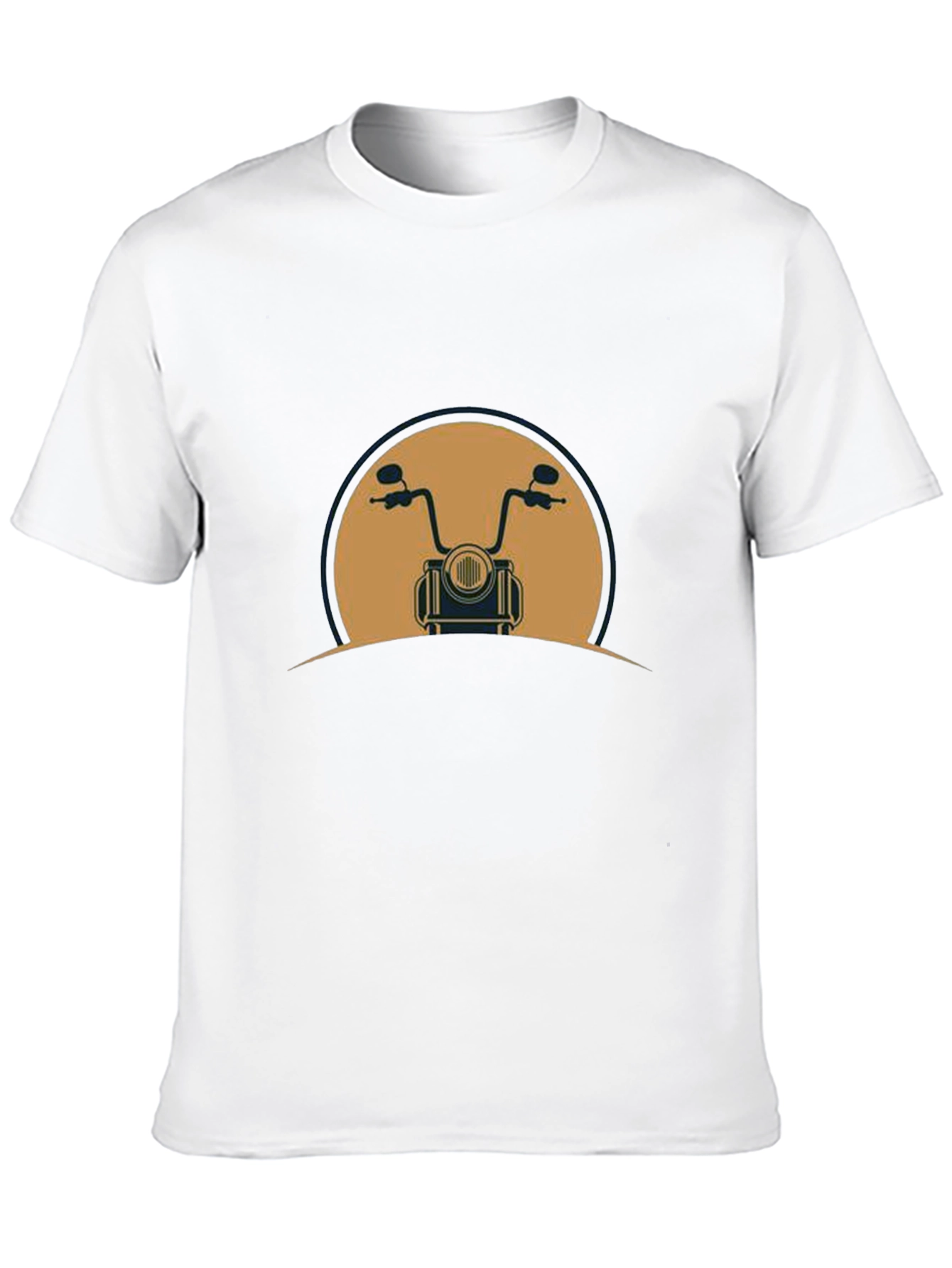 Motorcycle Graphic Tee - Black Cotton Blend