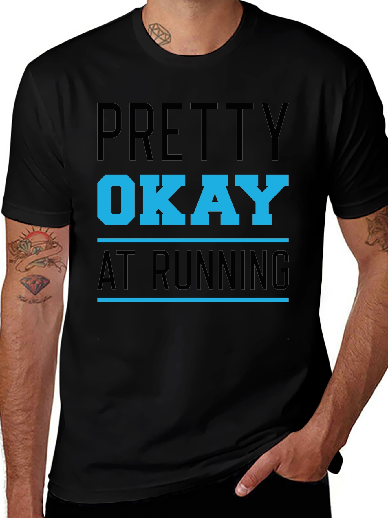 Funny Running T-Shirt: Pretty Okay at Running