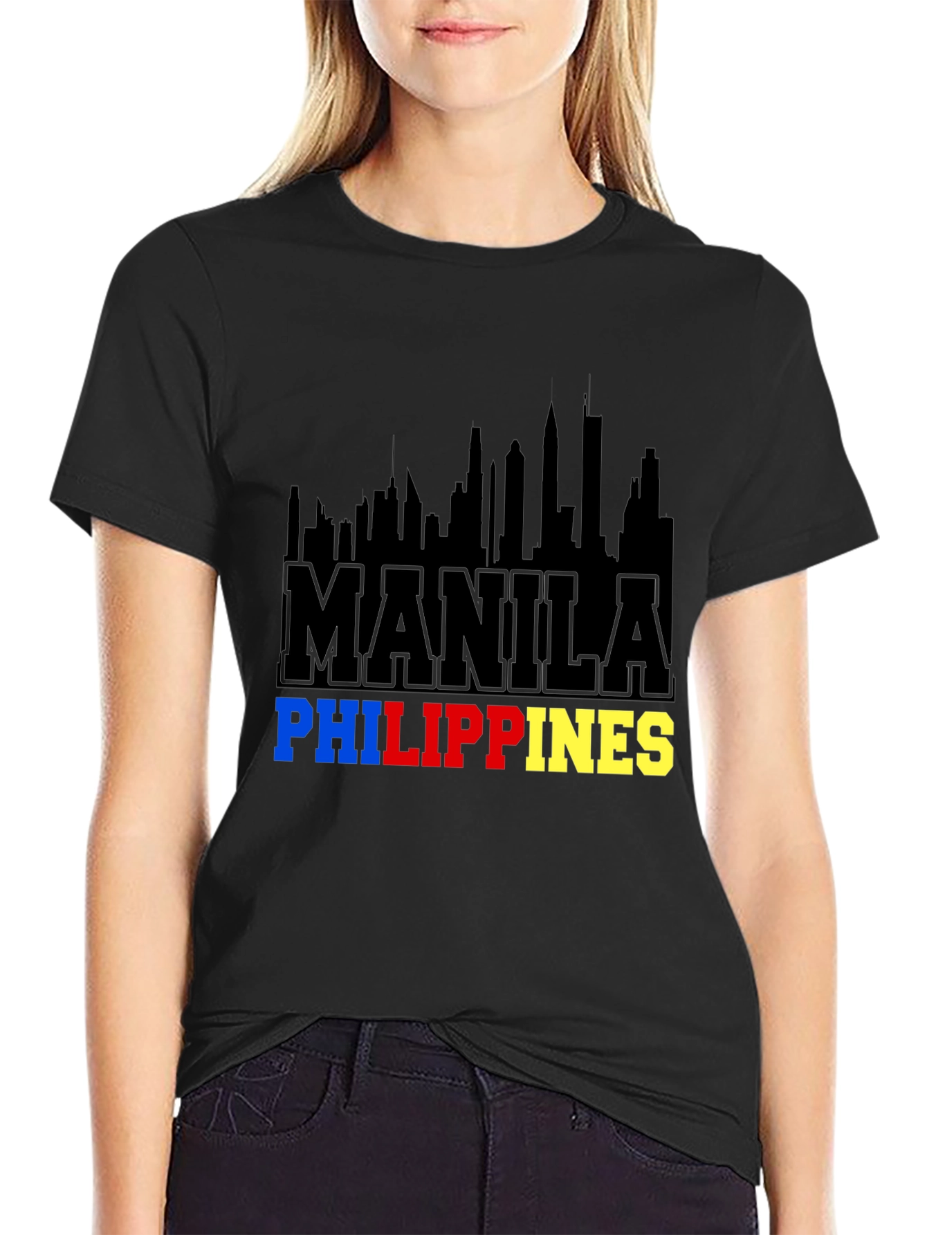 Manila Philippines Skyline Graphic T-Shirt