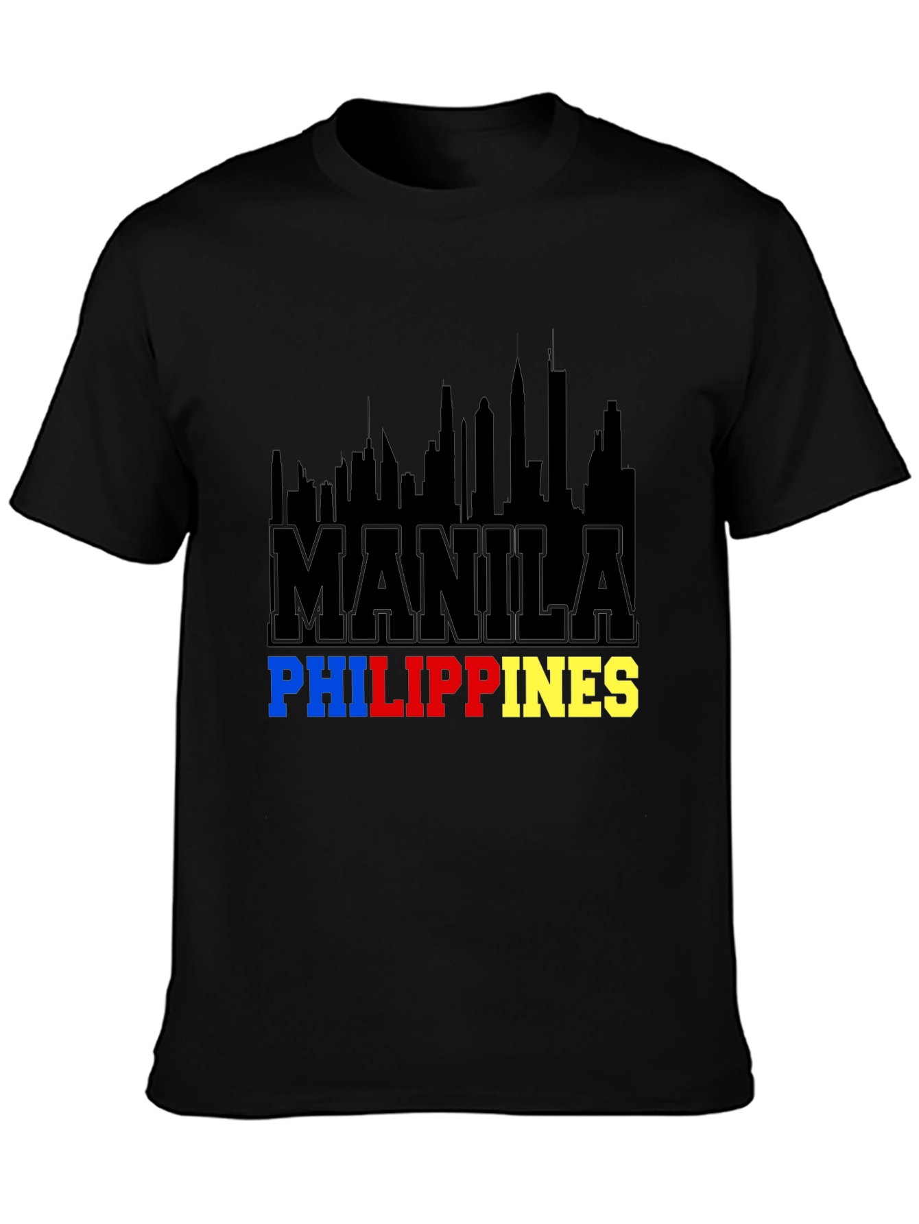 Manila Philippines Skyline Graphic T-Shirt