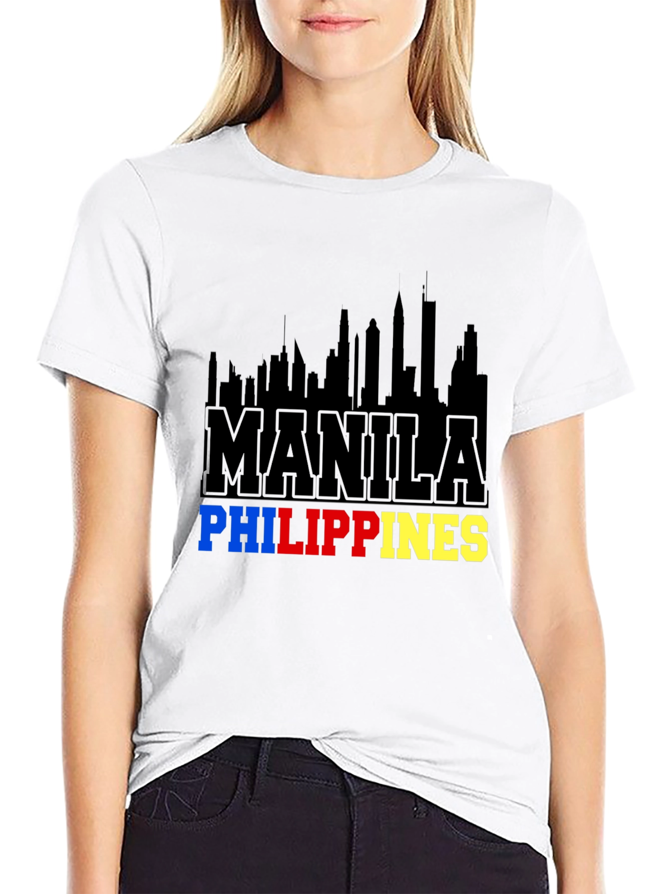 Manila Philippines Skyline Graphic T-Shirt