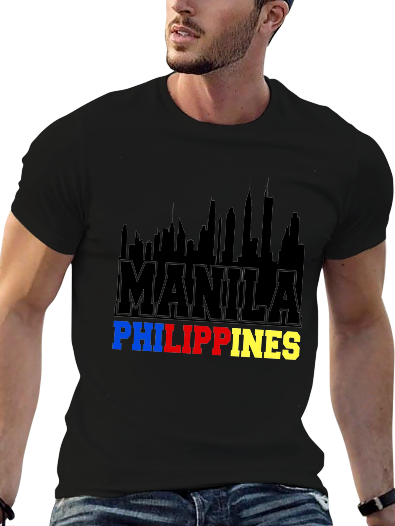 Manila Philippines Skyline Graphic T-Shirt