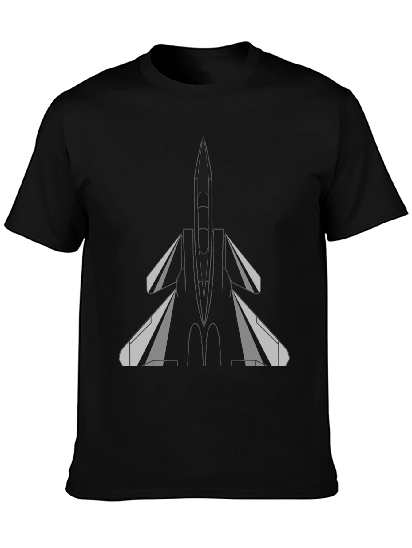 Fighter Jet Graphic Tee - Black T-Shirt