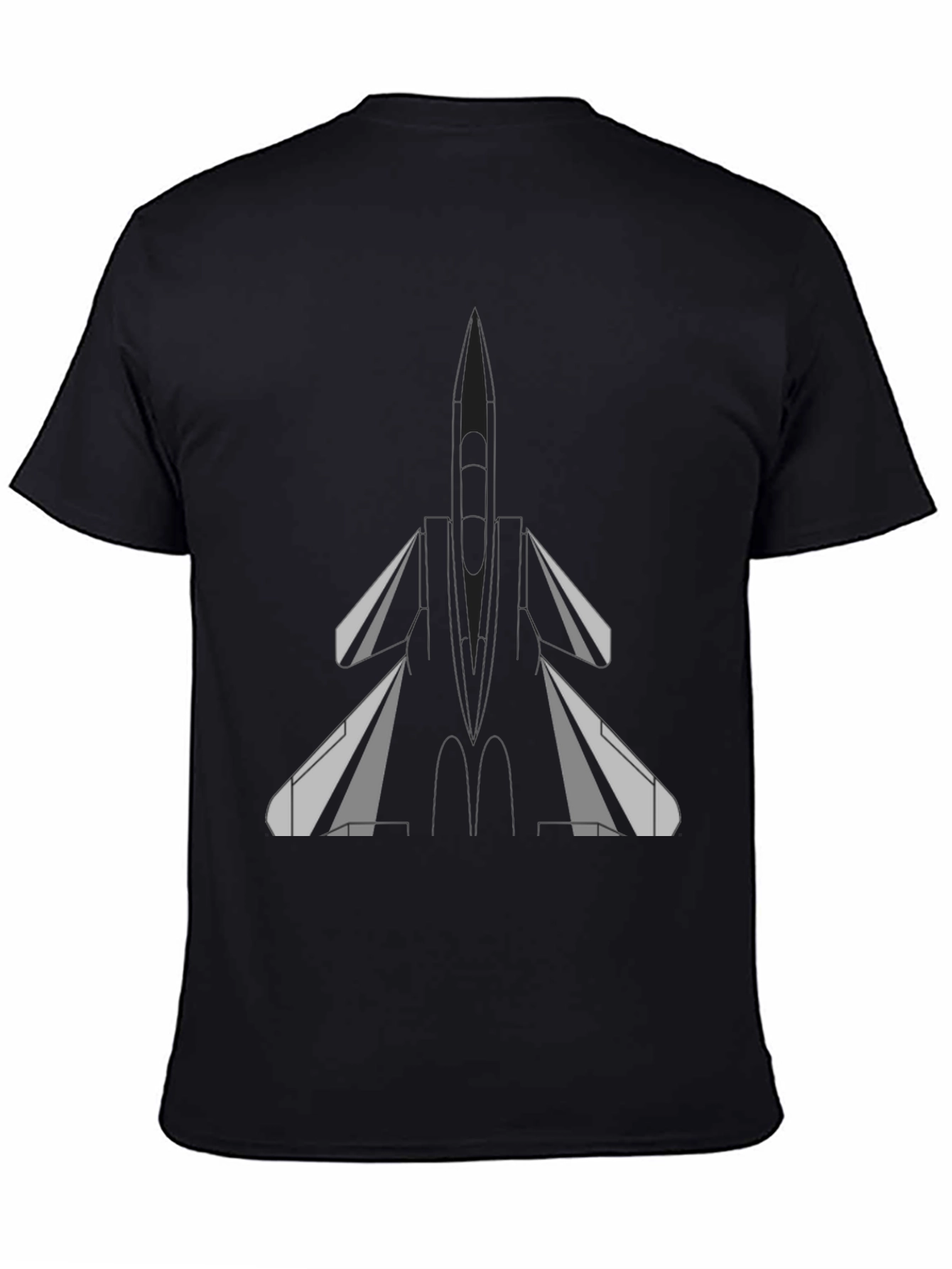 Fighter Jet Graphic Tee - Black T-Shirt