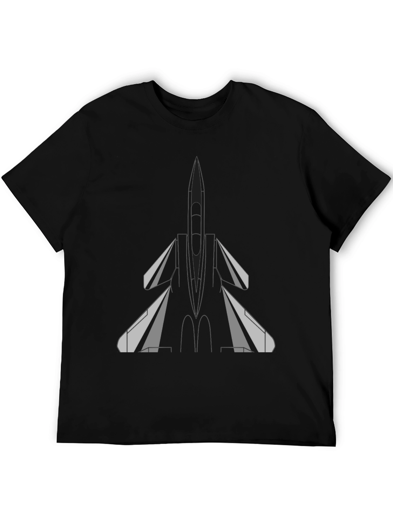 Fighter Jet Graphic Tee - Black T-Shirt