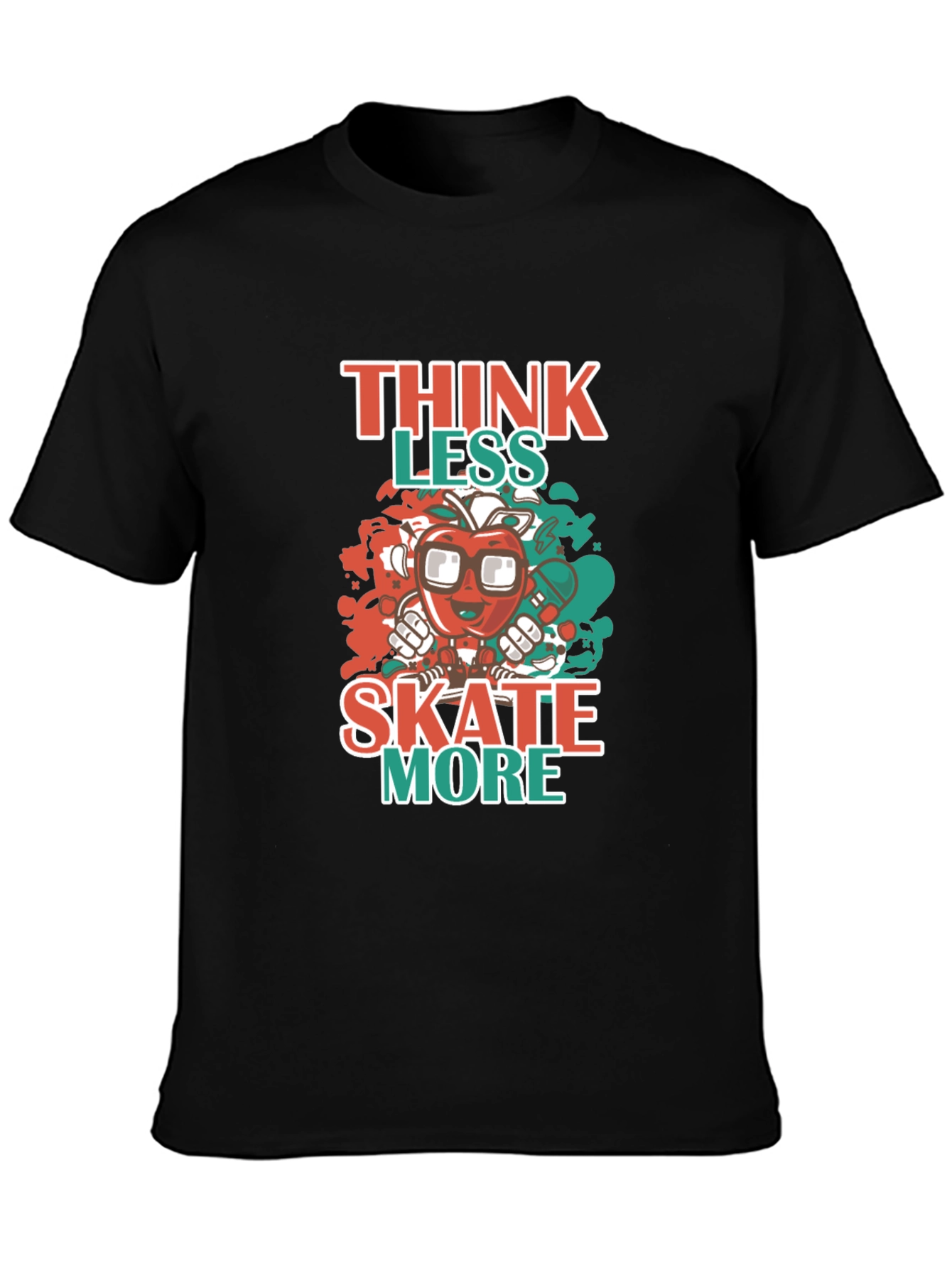 Think Less Skate More Graphic Tee