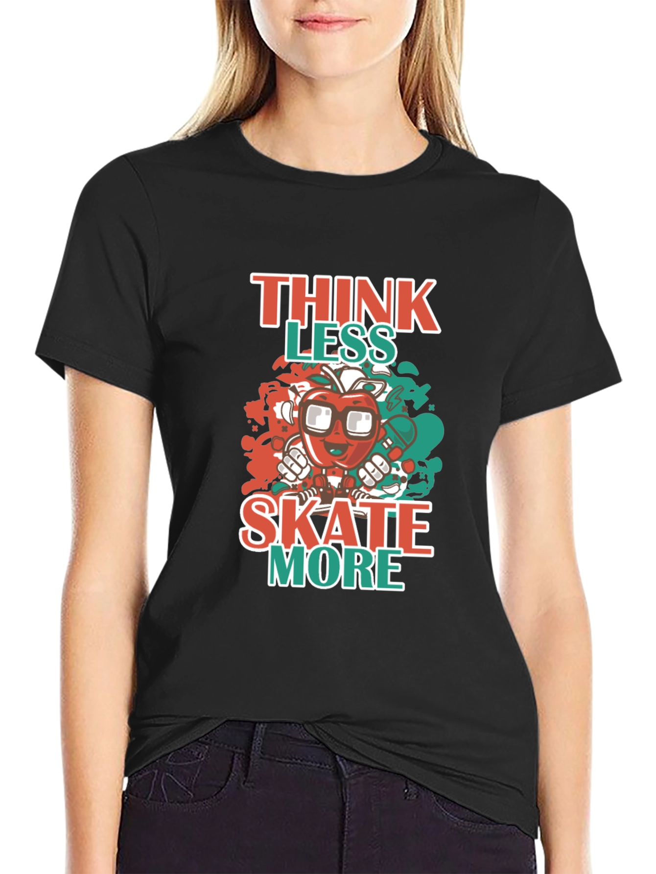 Think Less Skate More Graphic Tee