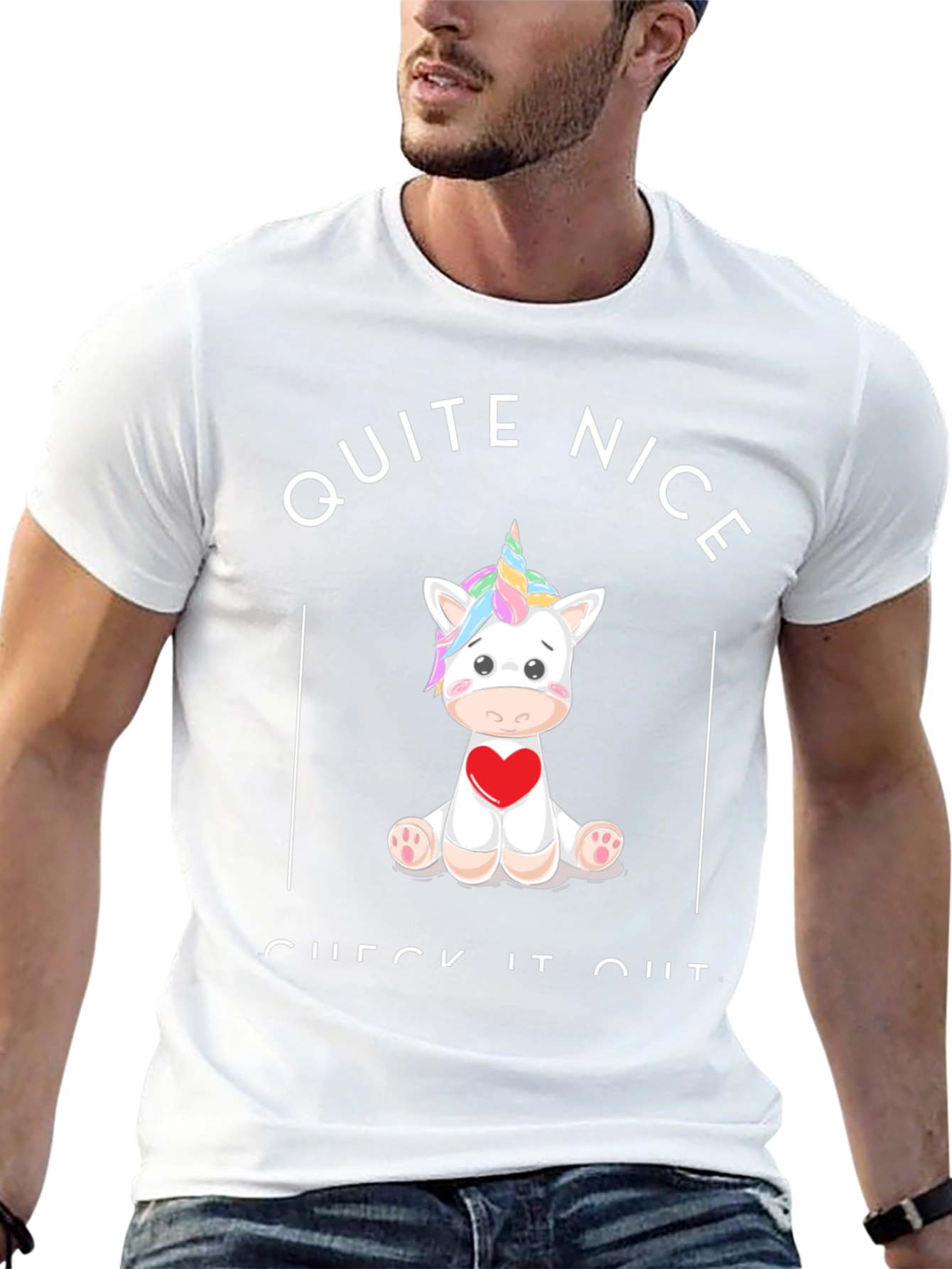 Unicorn Heart Graphic Black T-Shirt