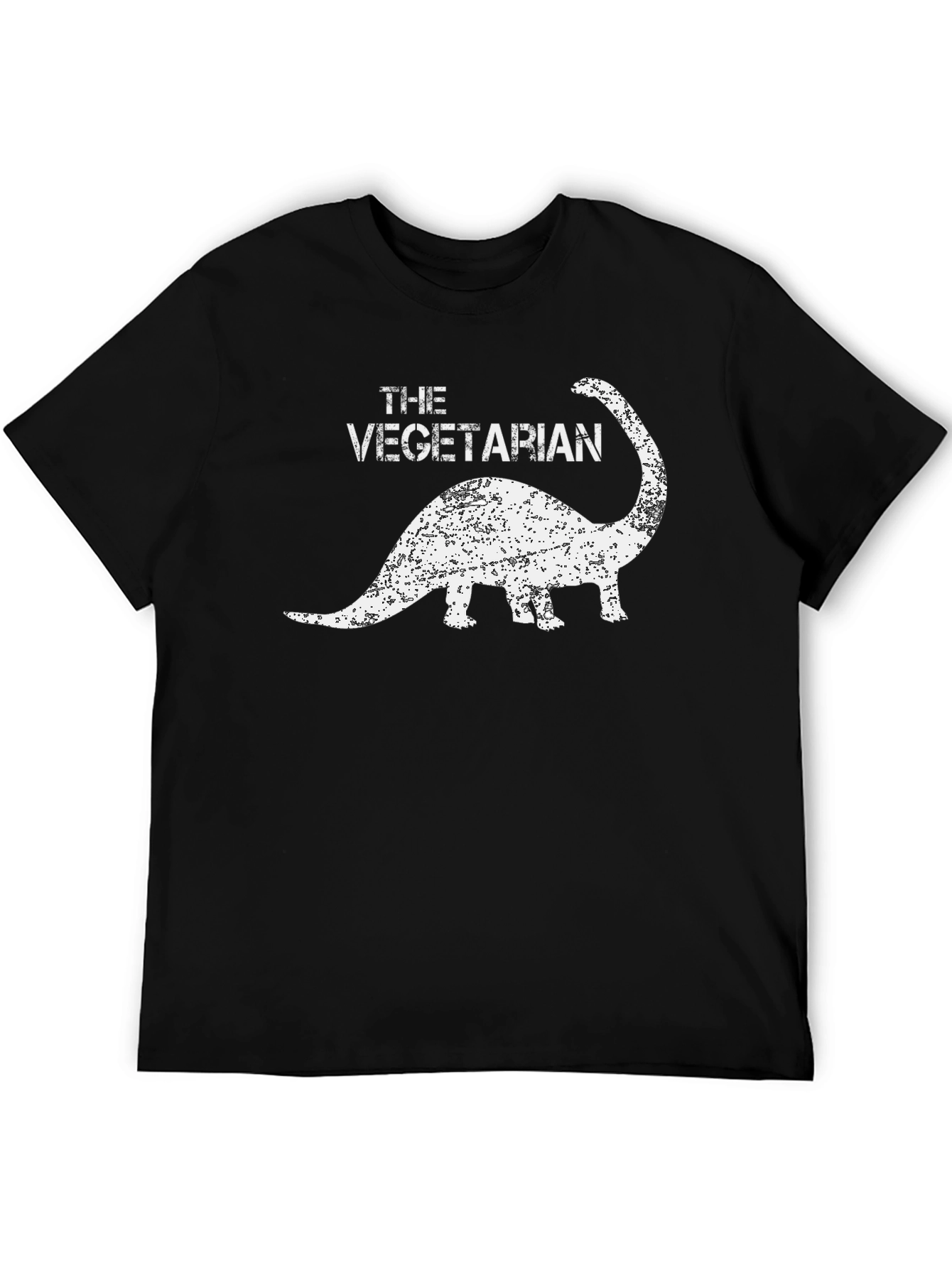 Vegetarian Dinosaur Graphic Tee - Black T-Shirt