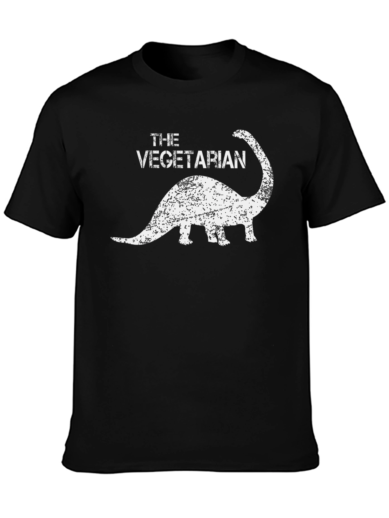 Vegetarian Dinosaur Graphic Tee - Black T-Shirt