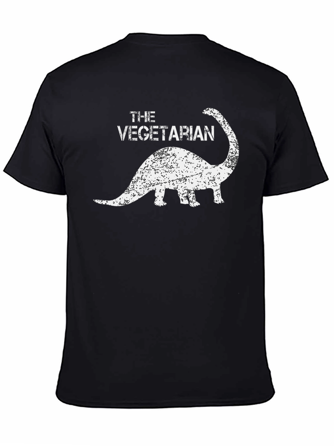 Vegetarian Dinosaur Graphic Tee - Black T-Shirt