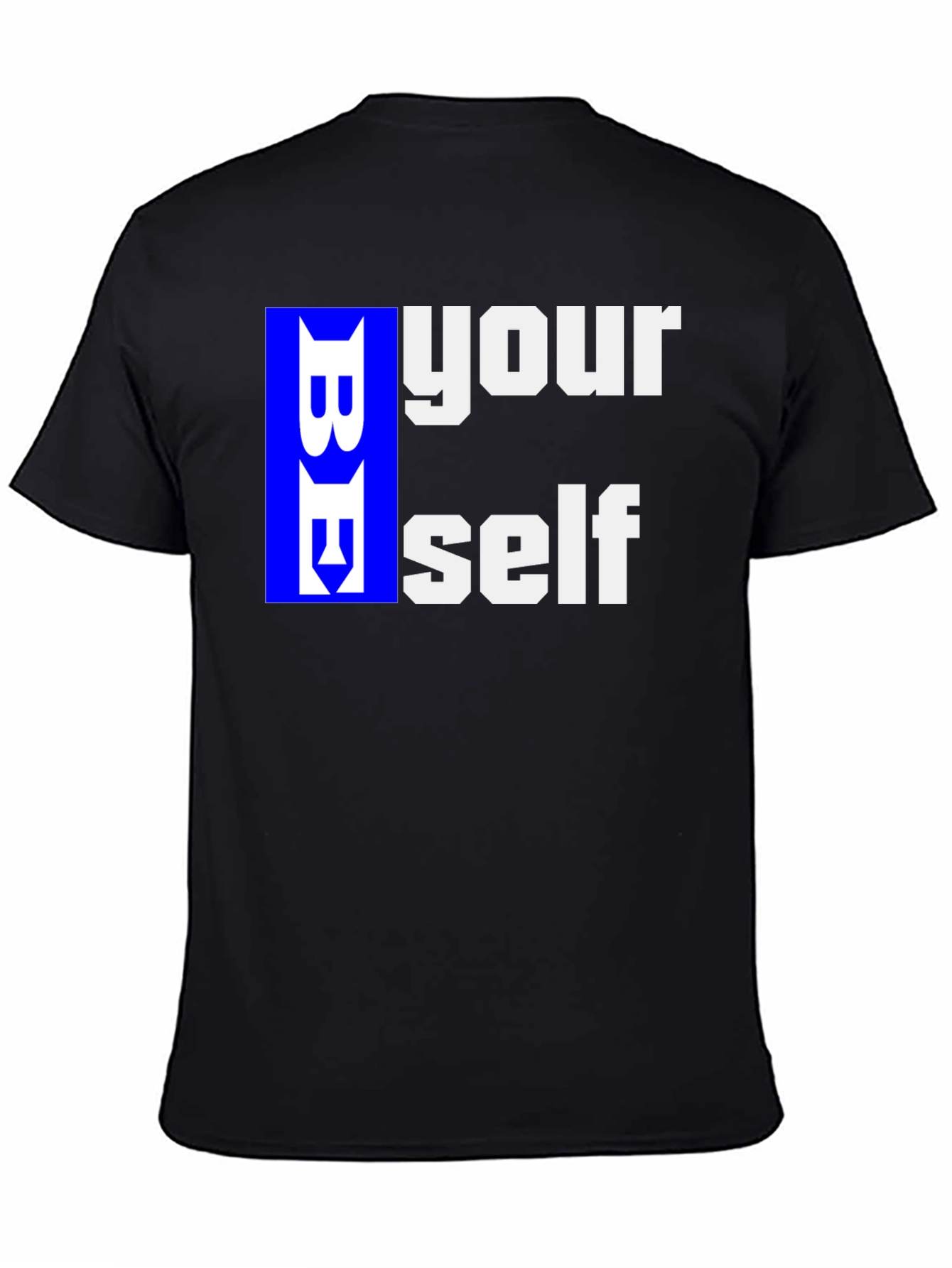 Be Yourself Graphic T-Shirt - Black Casual Tee