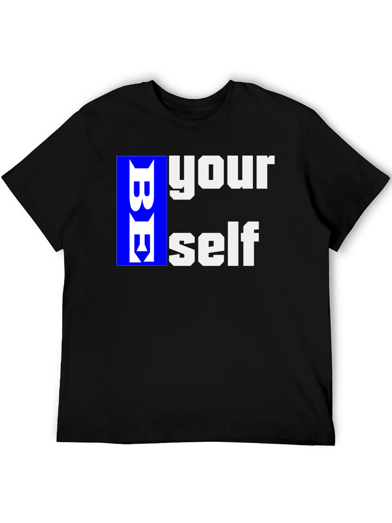 Be Yourself Graphic T-Shirt - Black Casual Tee