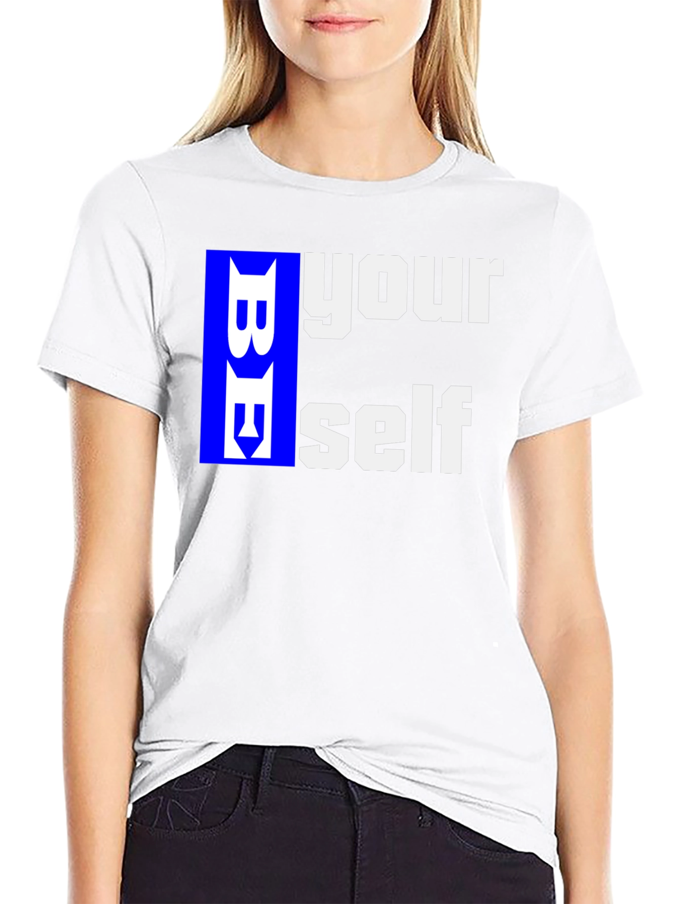 Be Yourself Graphic T-Shirt - Black Casual Tee