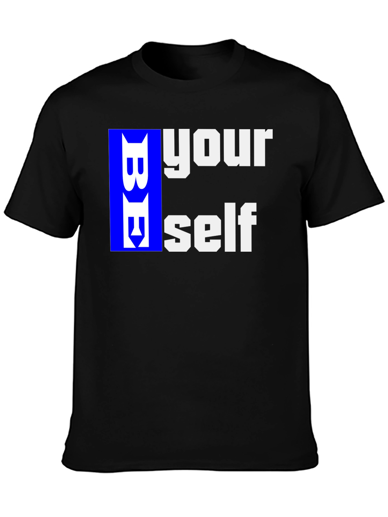 Be Yourself Graphic T-Shirt - Black Casual Tee