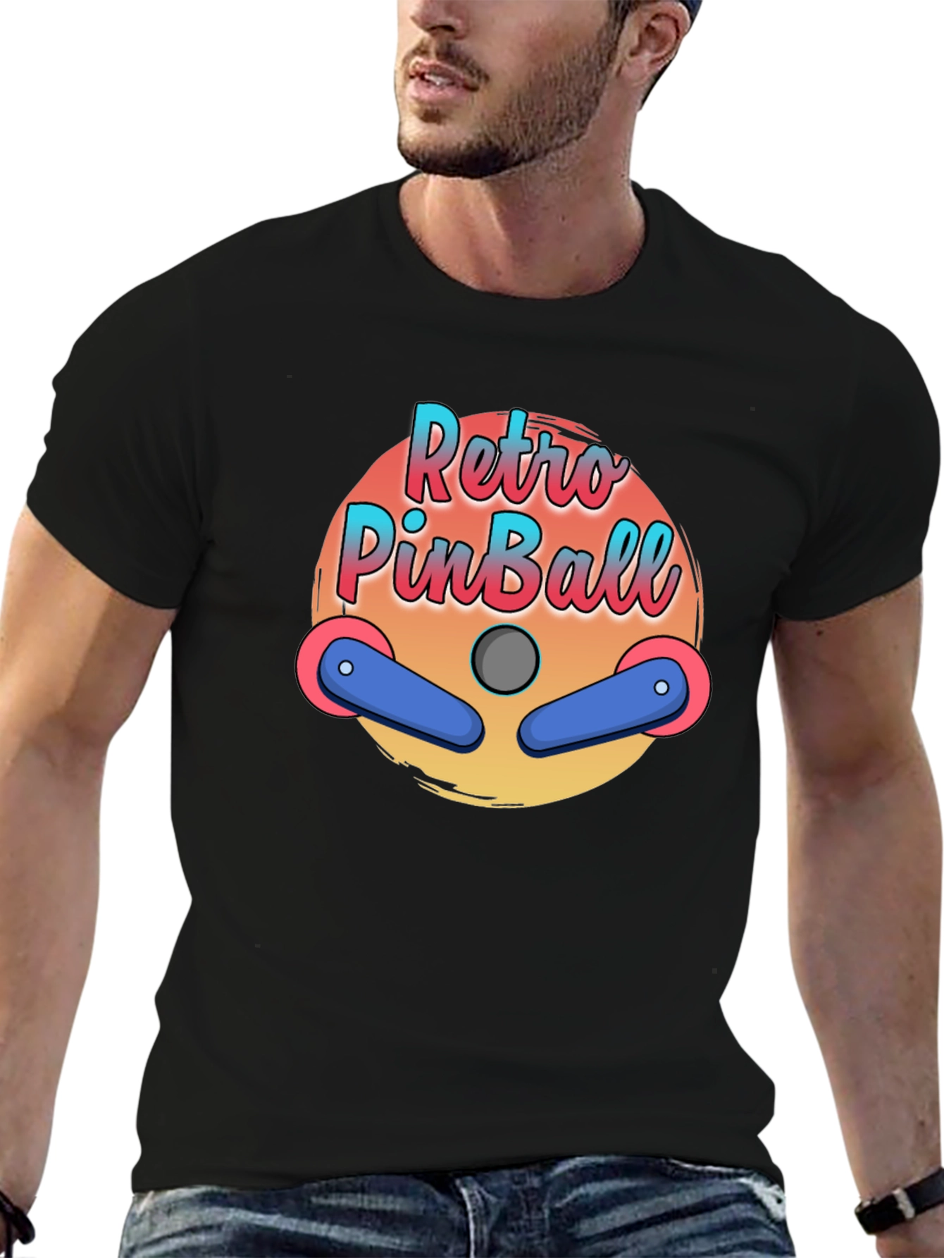 Retro Pinball Graphic T-Shirt