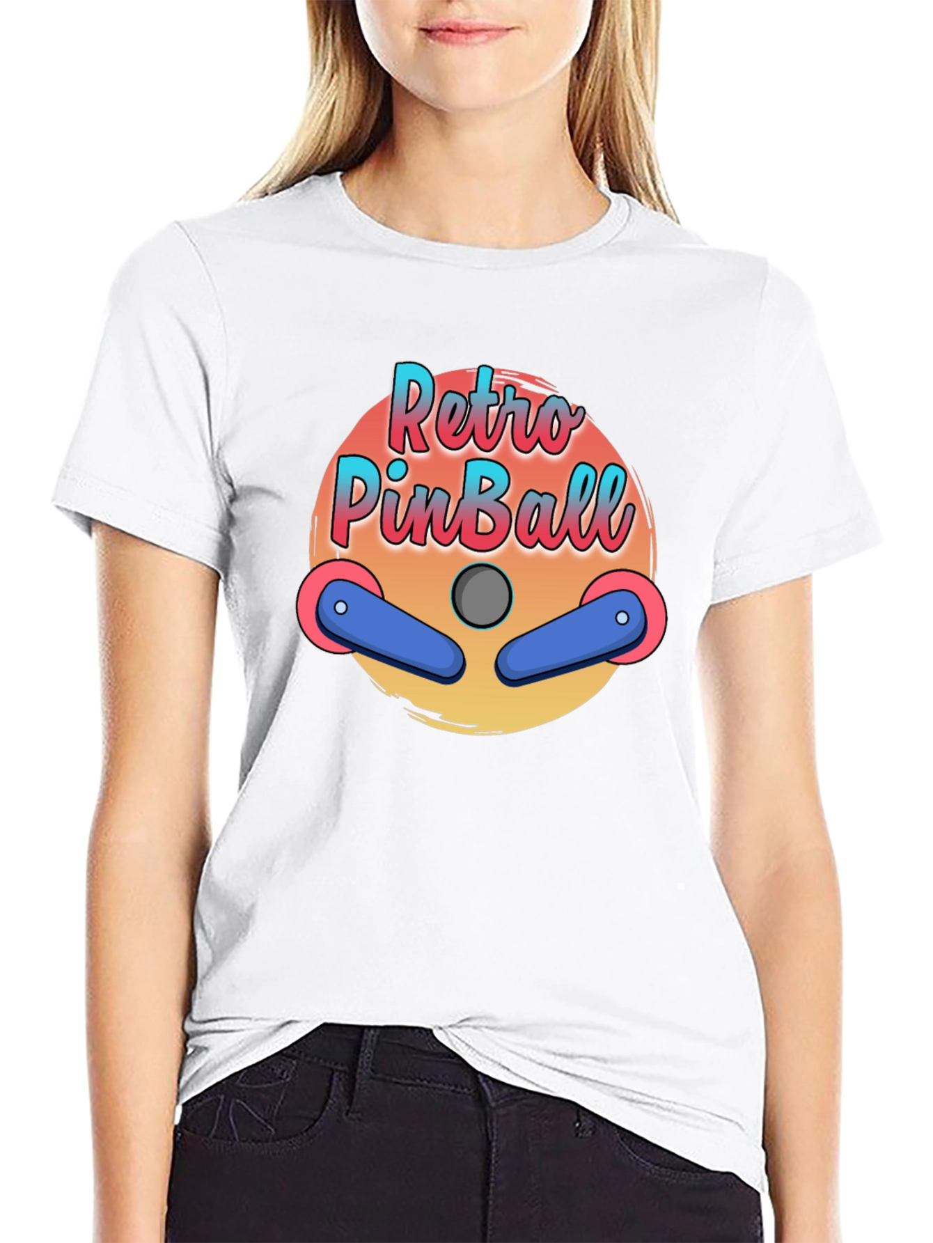 Retro Pinball Graphic T-Shirt