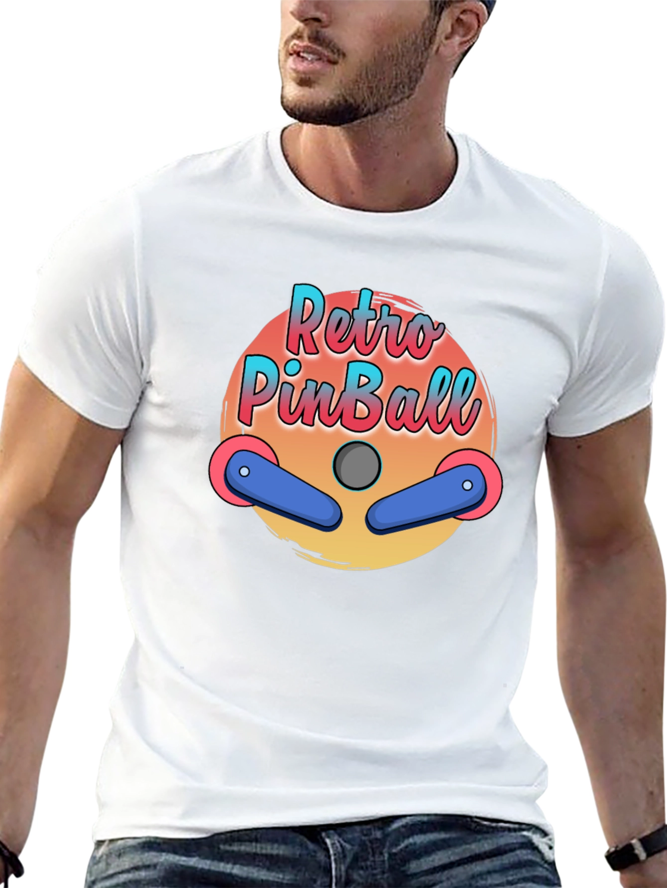 Retro Pinball Graphic T-Shirt