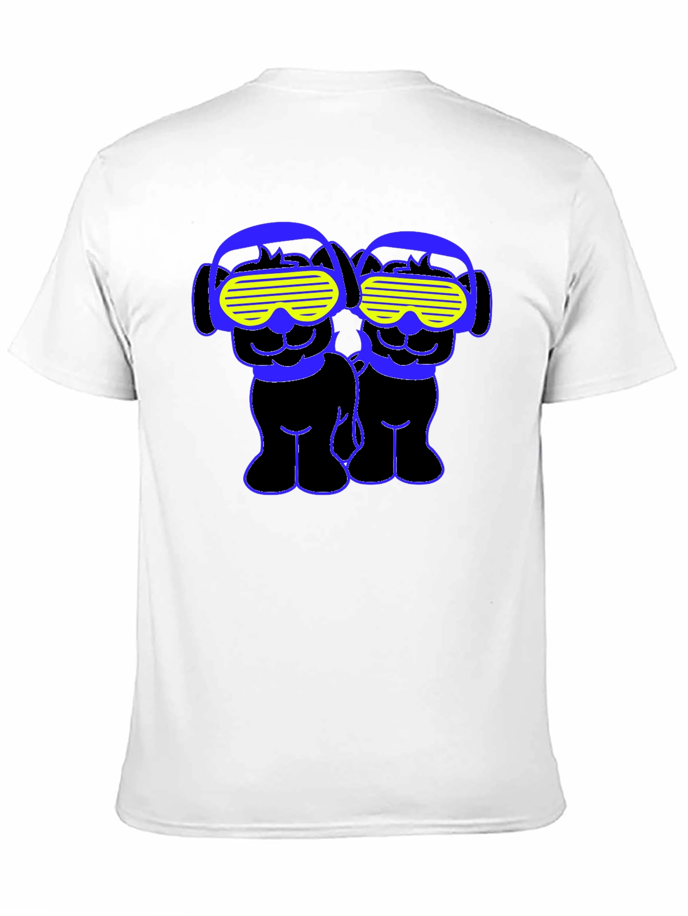 Funky Twin Dogs Graphic Tee - Black