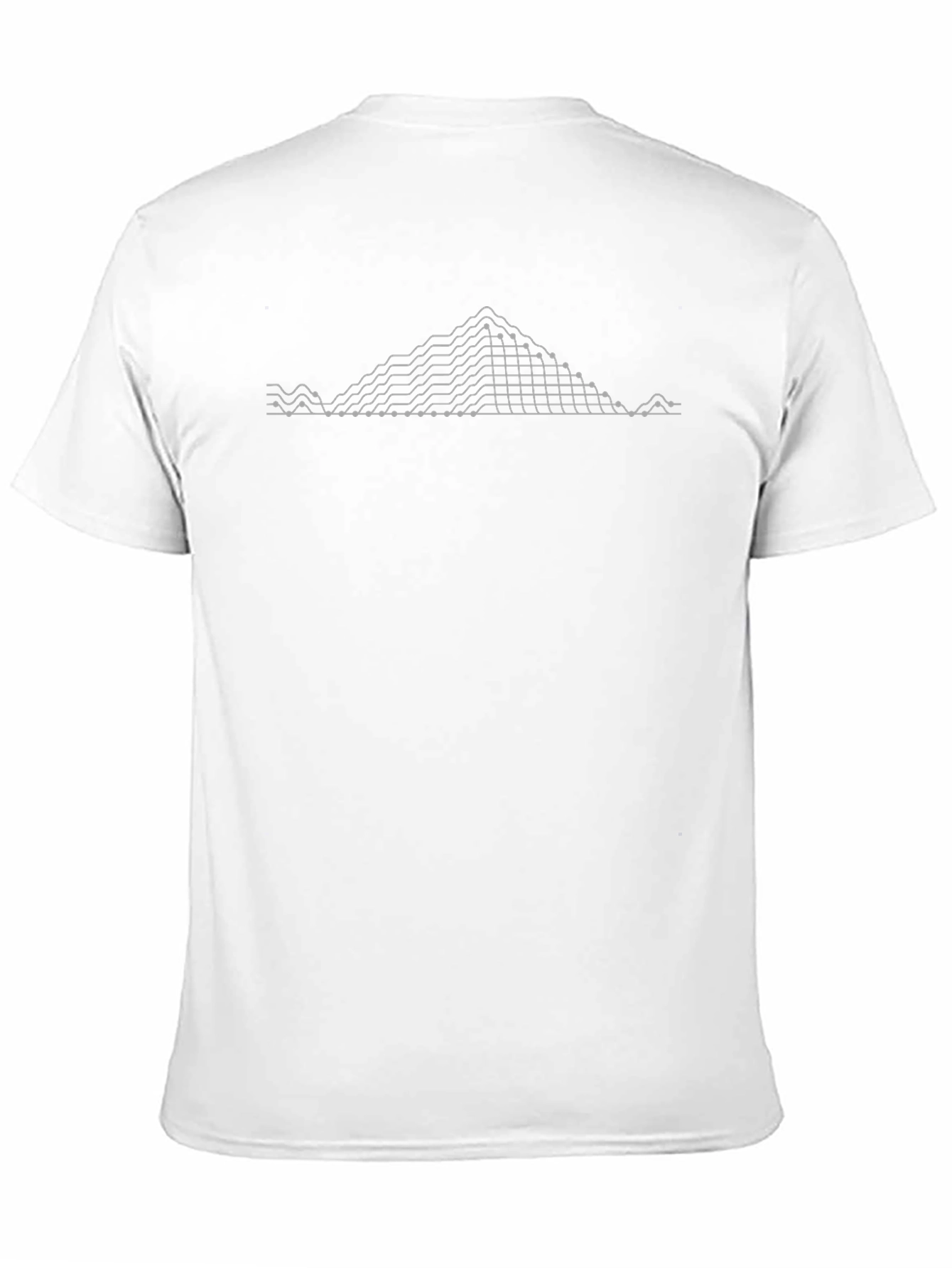 Geometric Peak Design Black T-Shirt