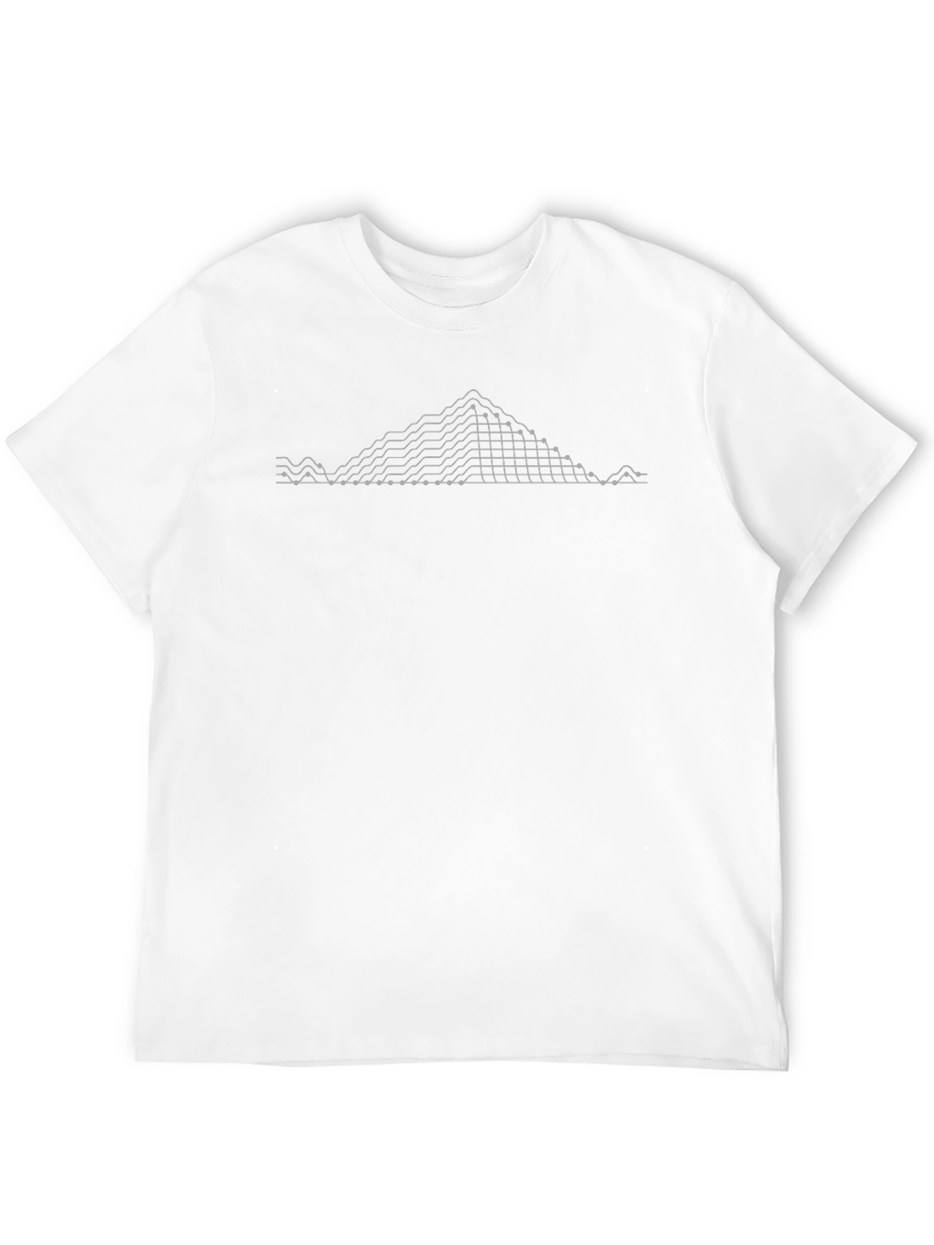 Geometric Peak Design Black T-Shirt
