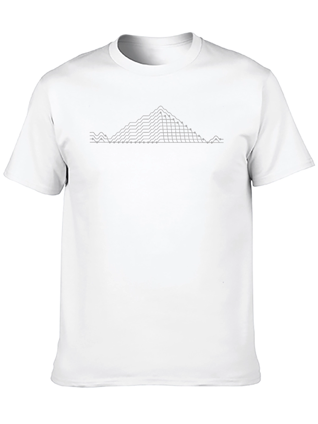 Geometric Peak Design Black T-Shirt