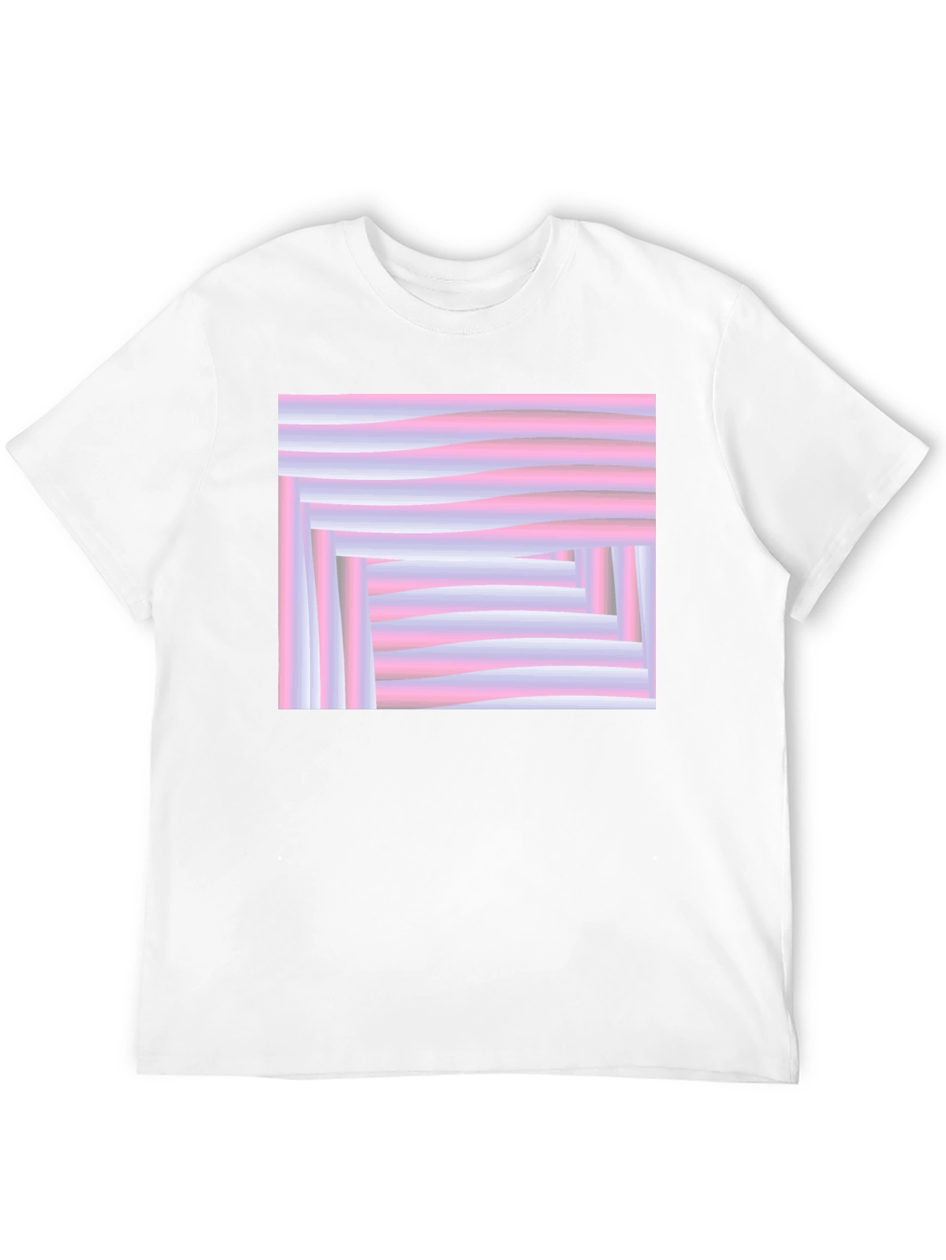 Abstract Pink and White T-Shirt