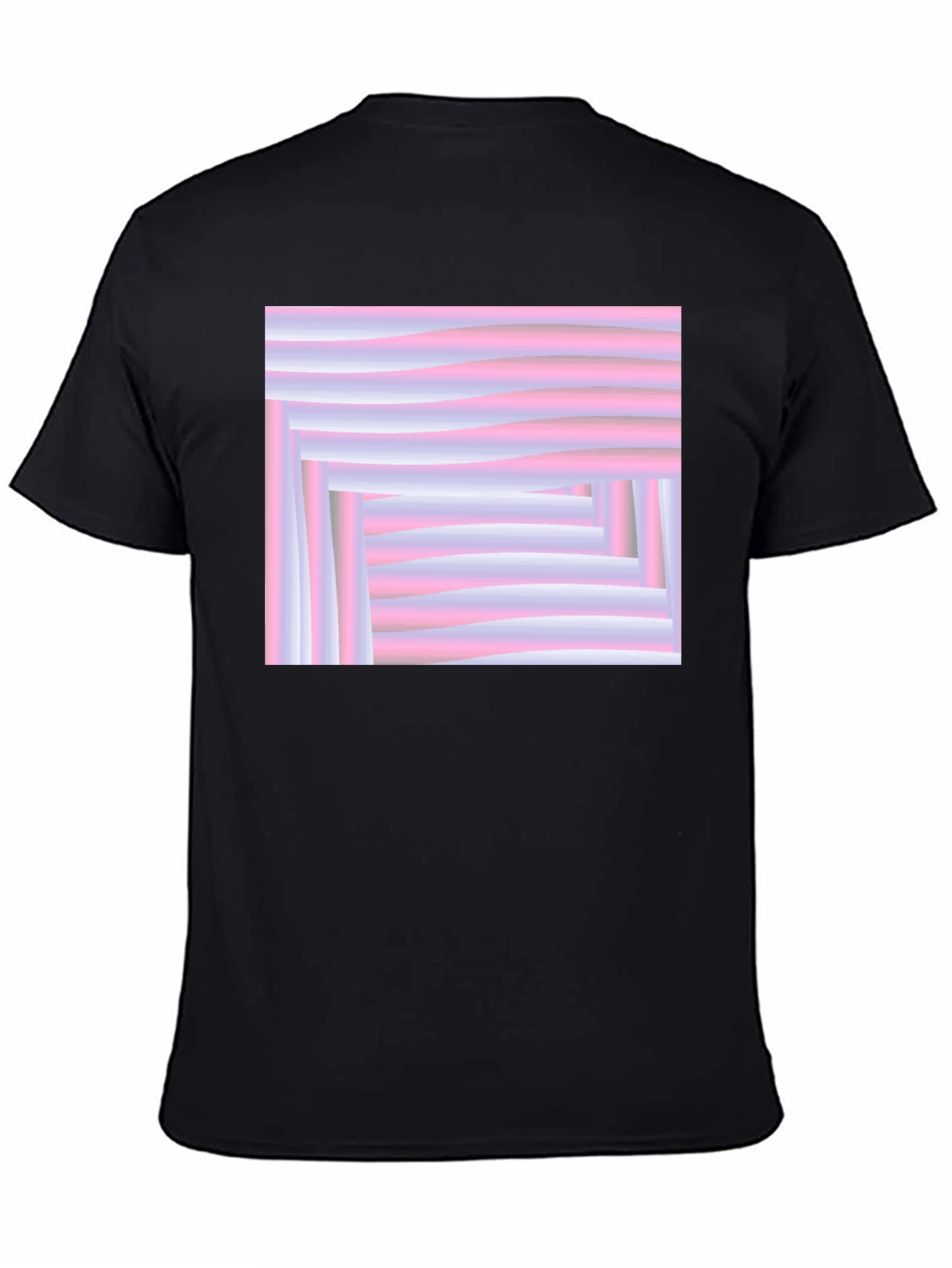 Abstract Pink and White T-Shirt