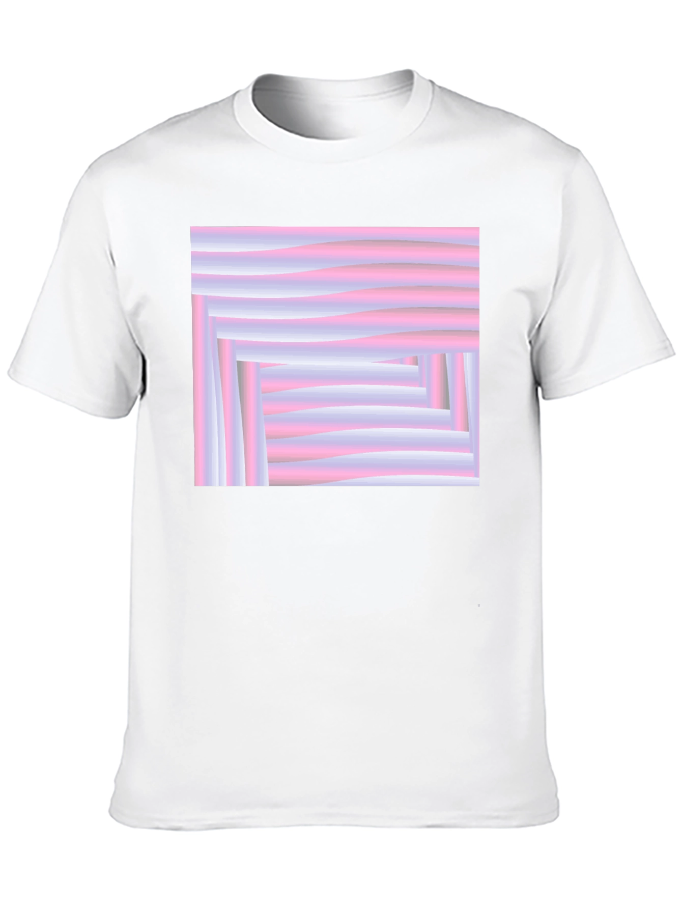 Abstract Pink and White T-Shirt