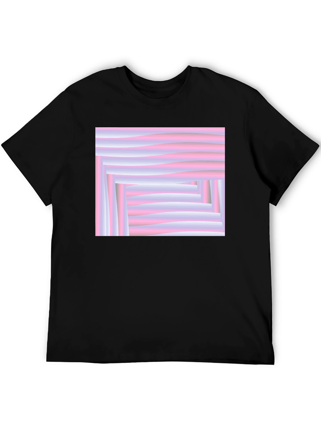 Abstract Pink and White T-Shirt