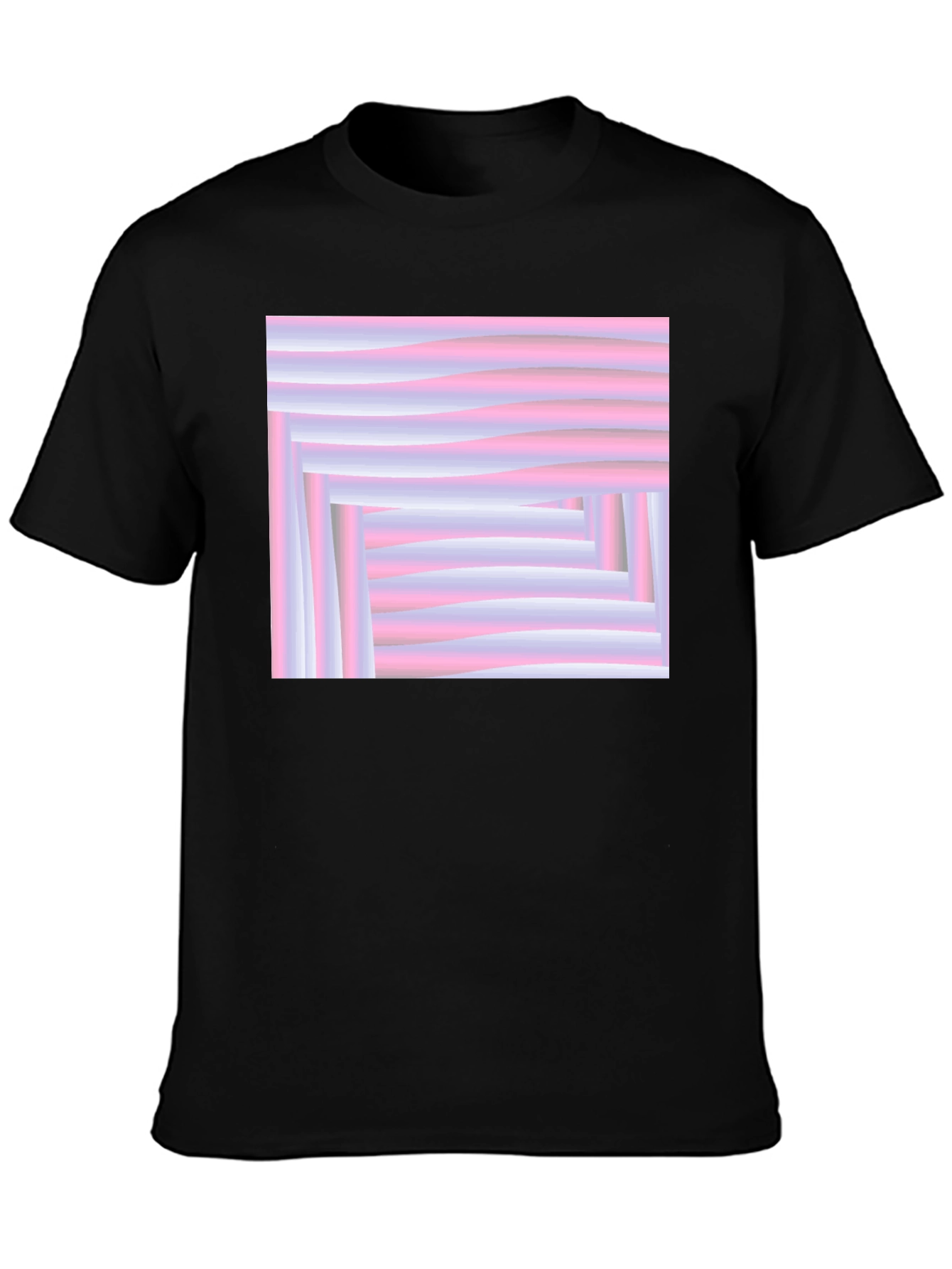 Abstract Pink and White T-Shirt