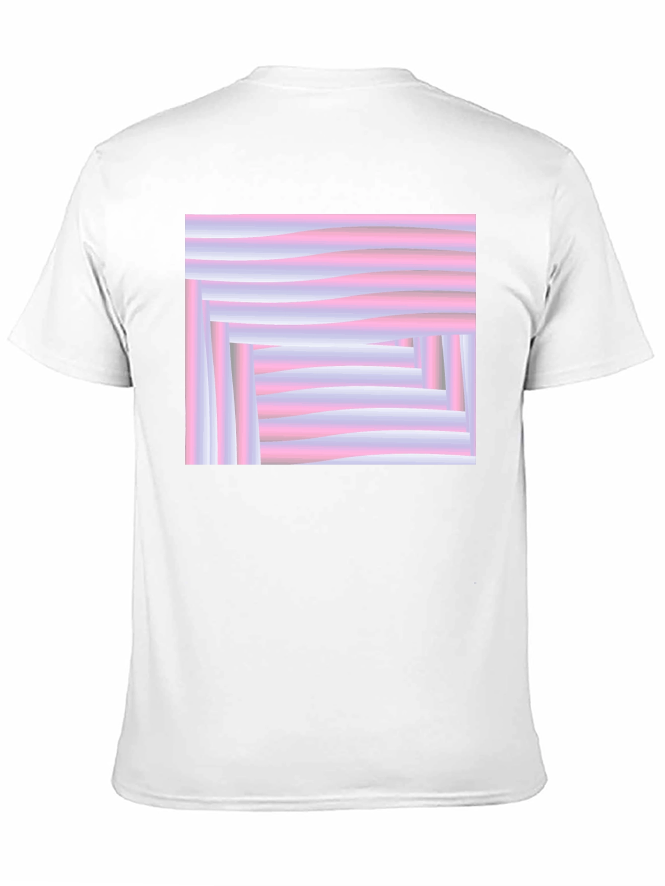 Abstract Pink and White T-Shirt