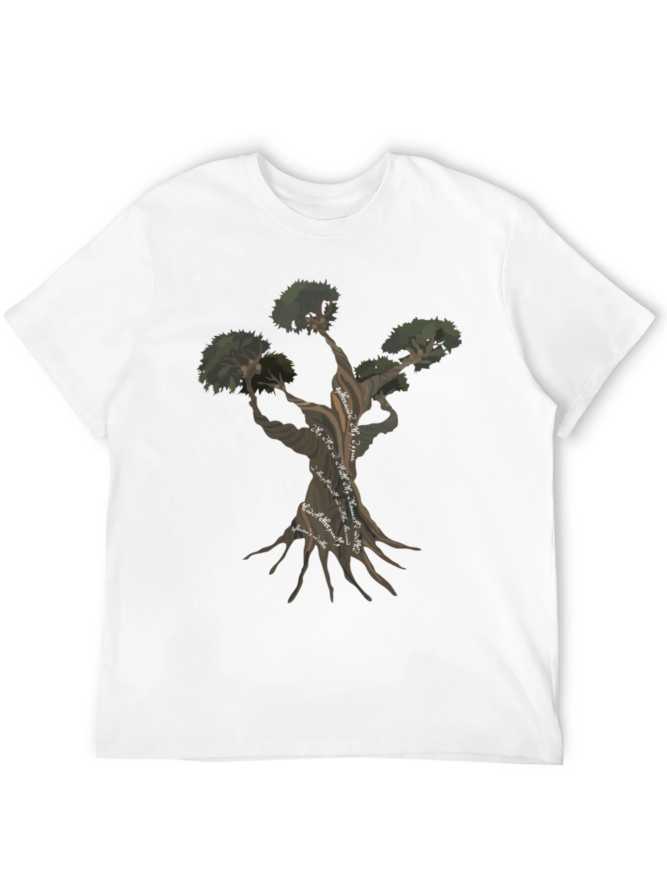 Unique Tree Graphic Black T-Shirt