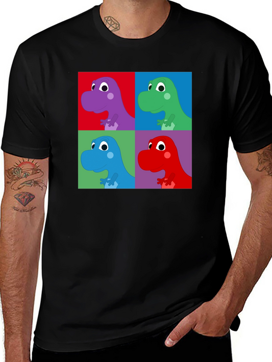 Pop Art Dino Graphic Tee - Fun & Unique T-Shirt