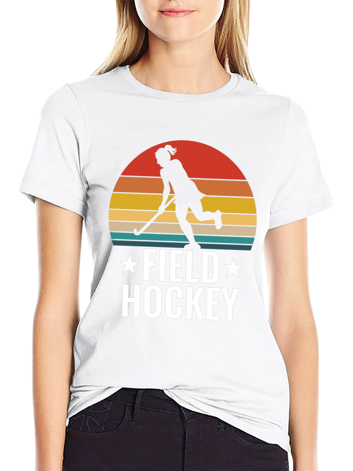 Field Hockey Sunset T-Shirt
