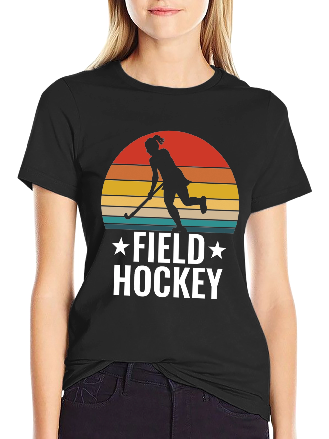 Field Hockey Sunset T-Shirt