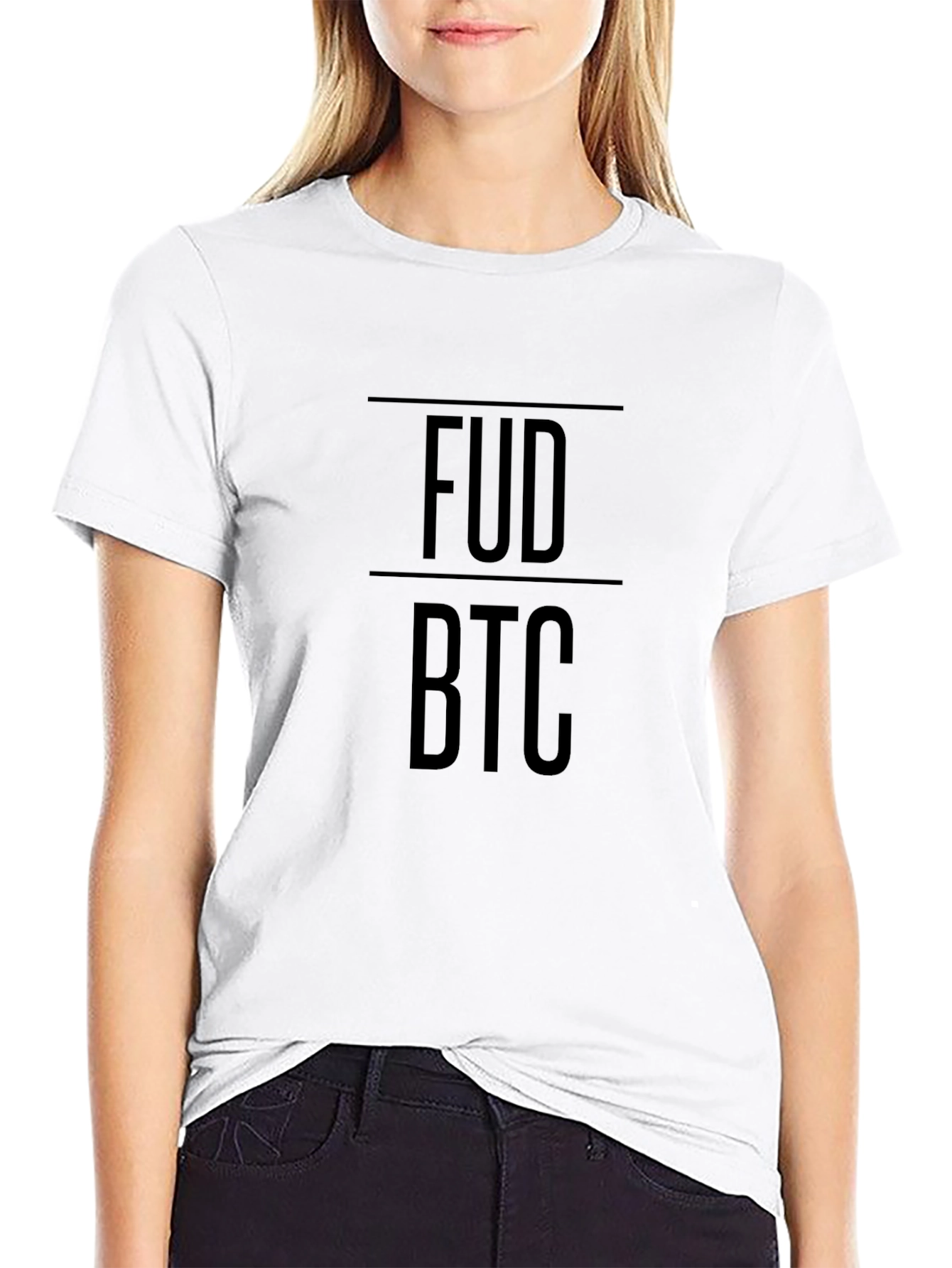 FUD BTC Crypto Black Graphic T-Shirt