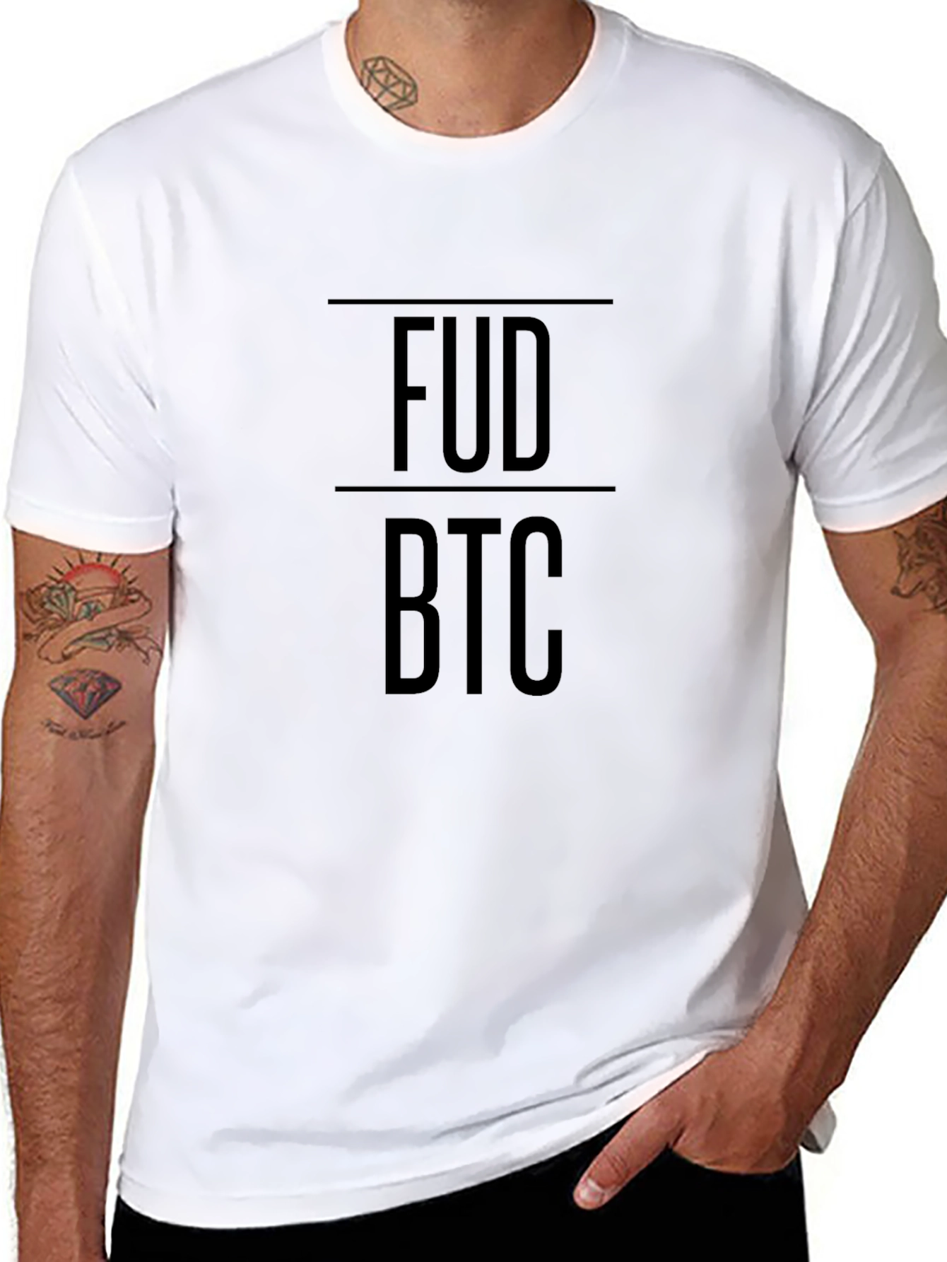 FUD BTC Crypto Black Graphic T-Shirt