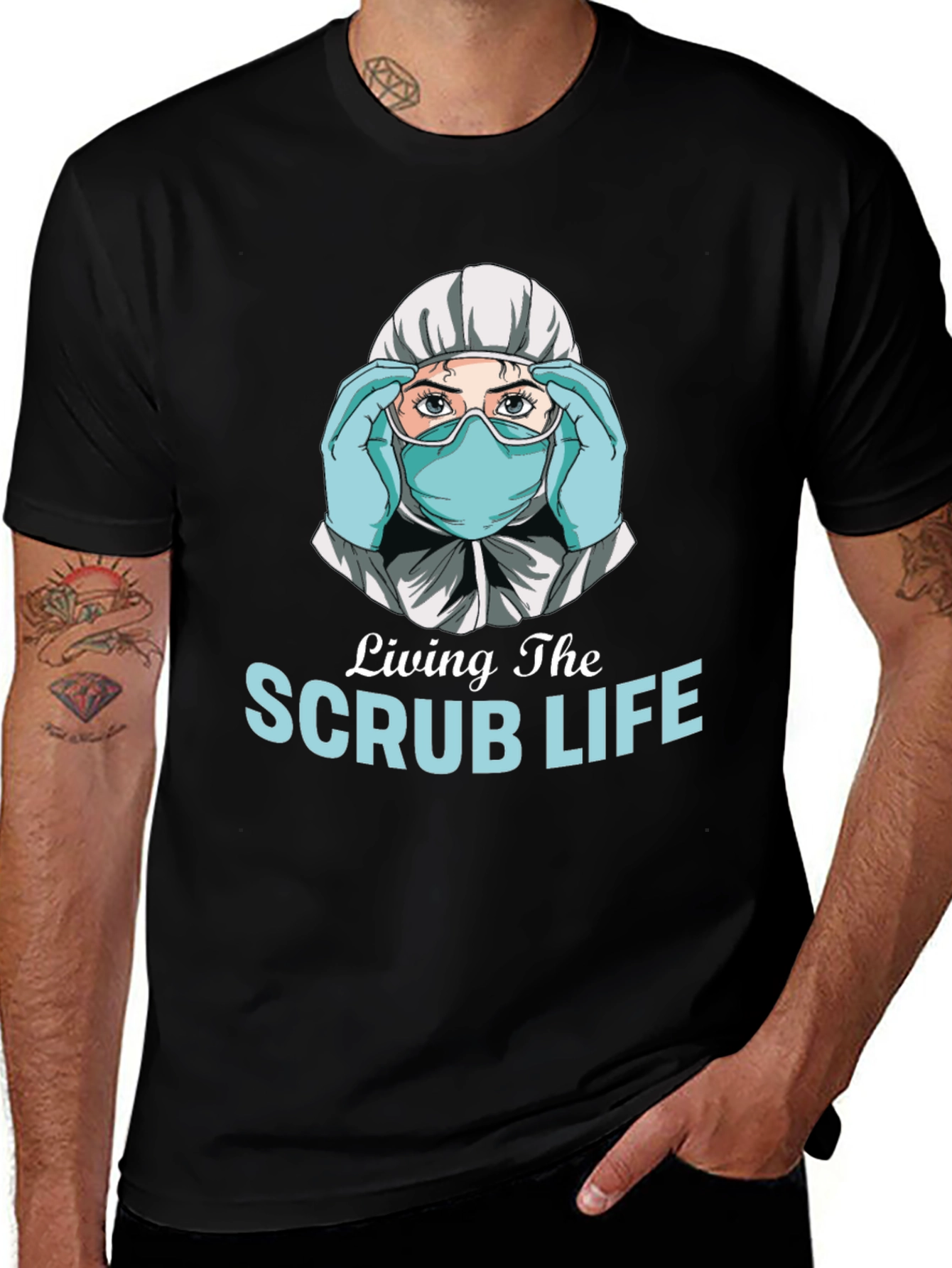 Living the Scrub Life Graphic T-Shirt