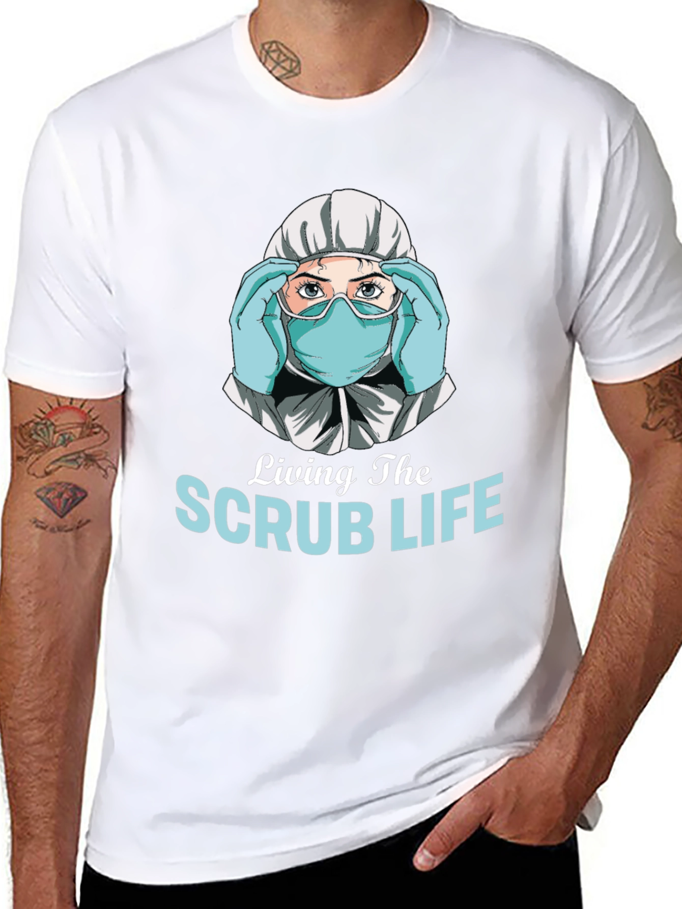 Living the Scrub Life Graphic T-Shirt
