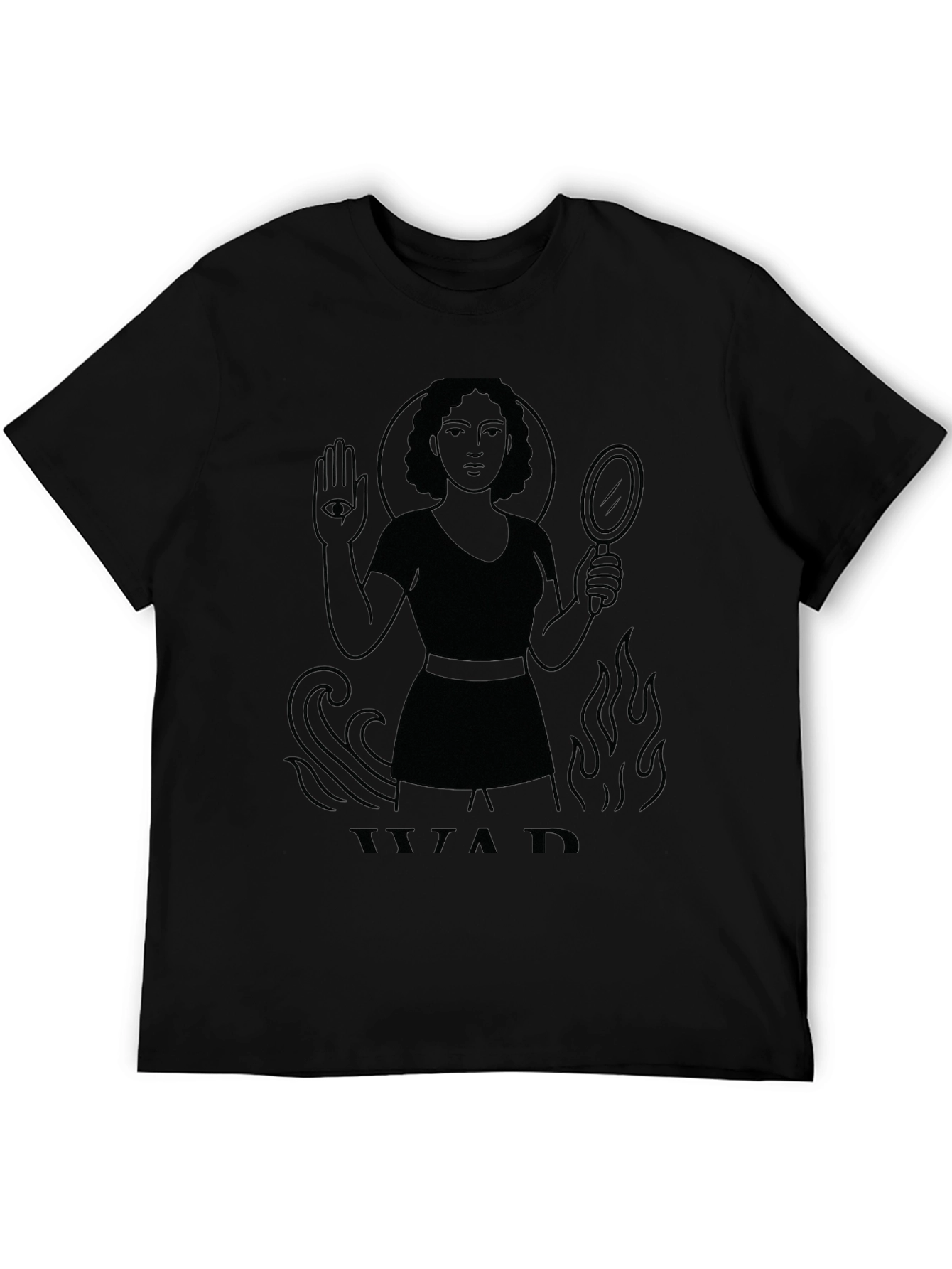 Occult Goddess Graphic Tee - Unisex Black Cotton T-Shirt