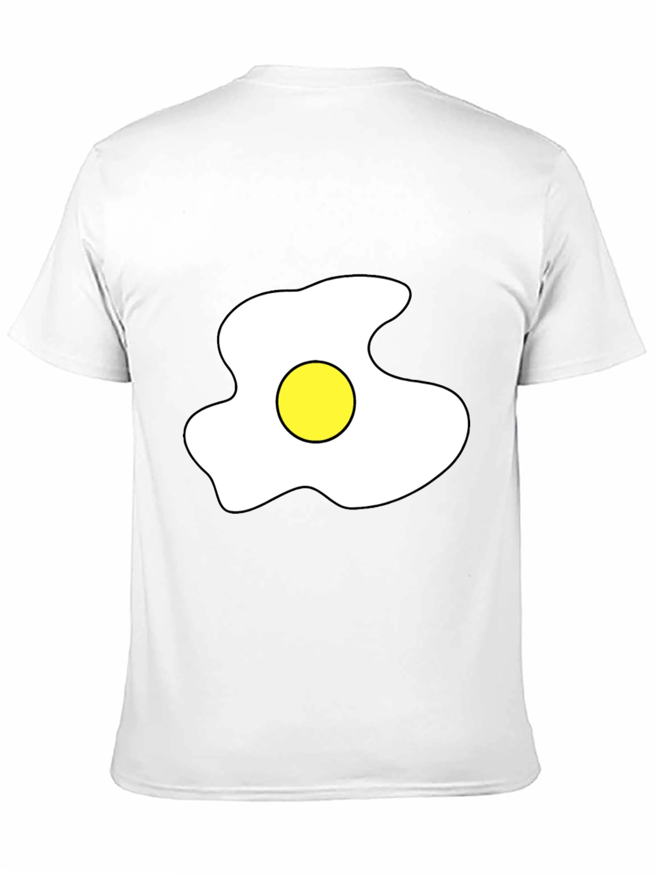 Fried Egg Graphic Tee - Casual Black T-Shirt