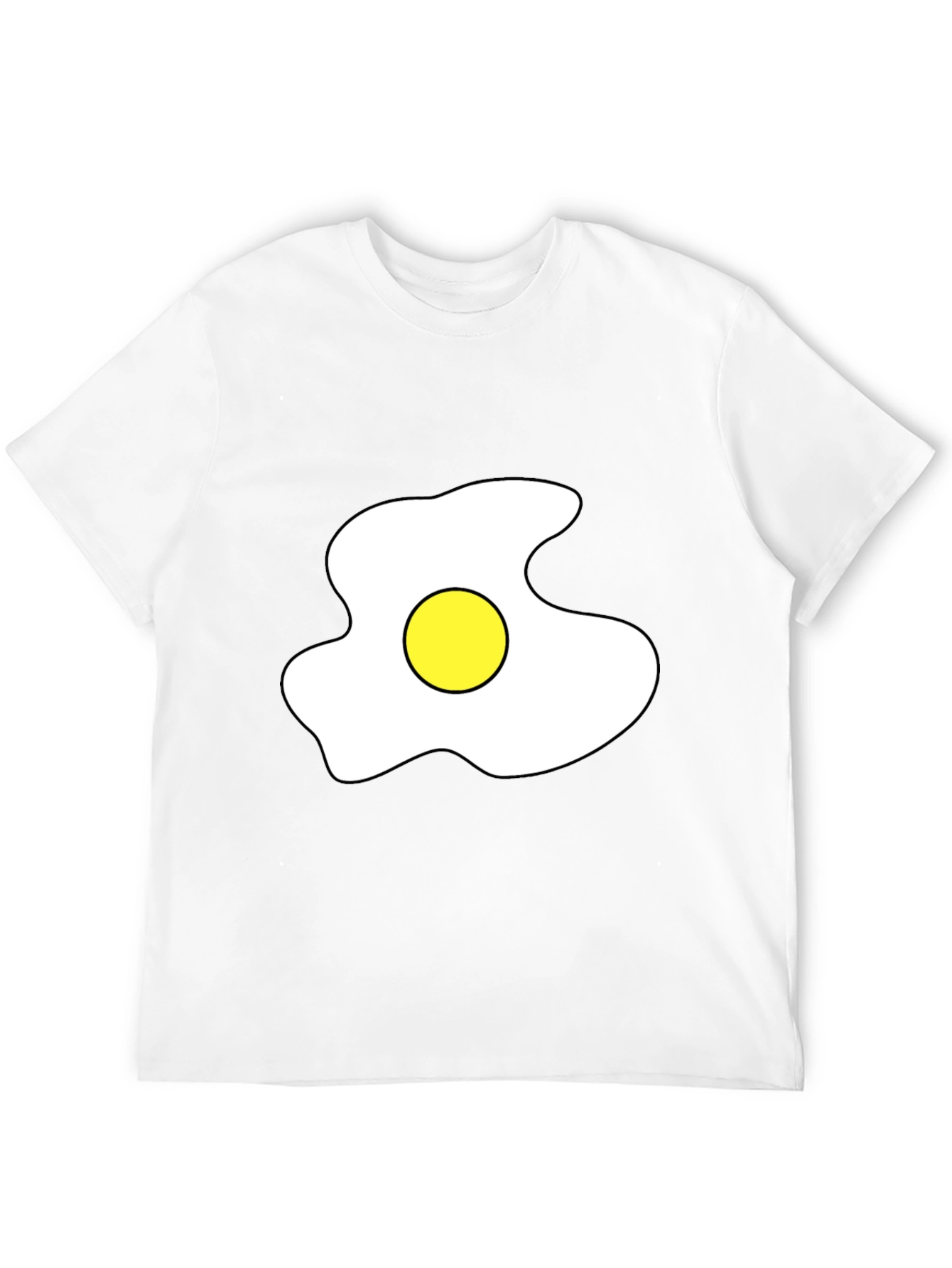 Fried Egg Graphic Tee - Casual Black T-Shirt