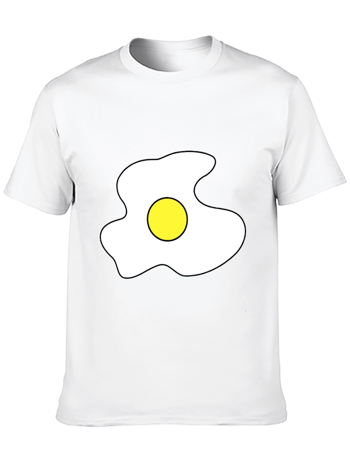 Fried Egg Graphic Tee - Casual Black T-Shirt