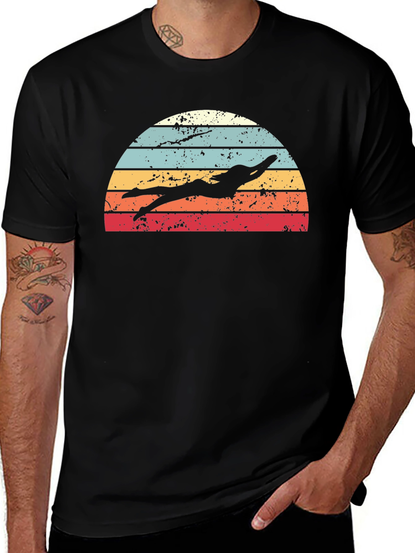 Retro Swimmer Graphic Tee