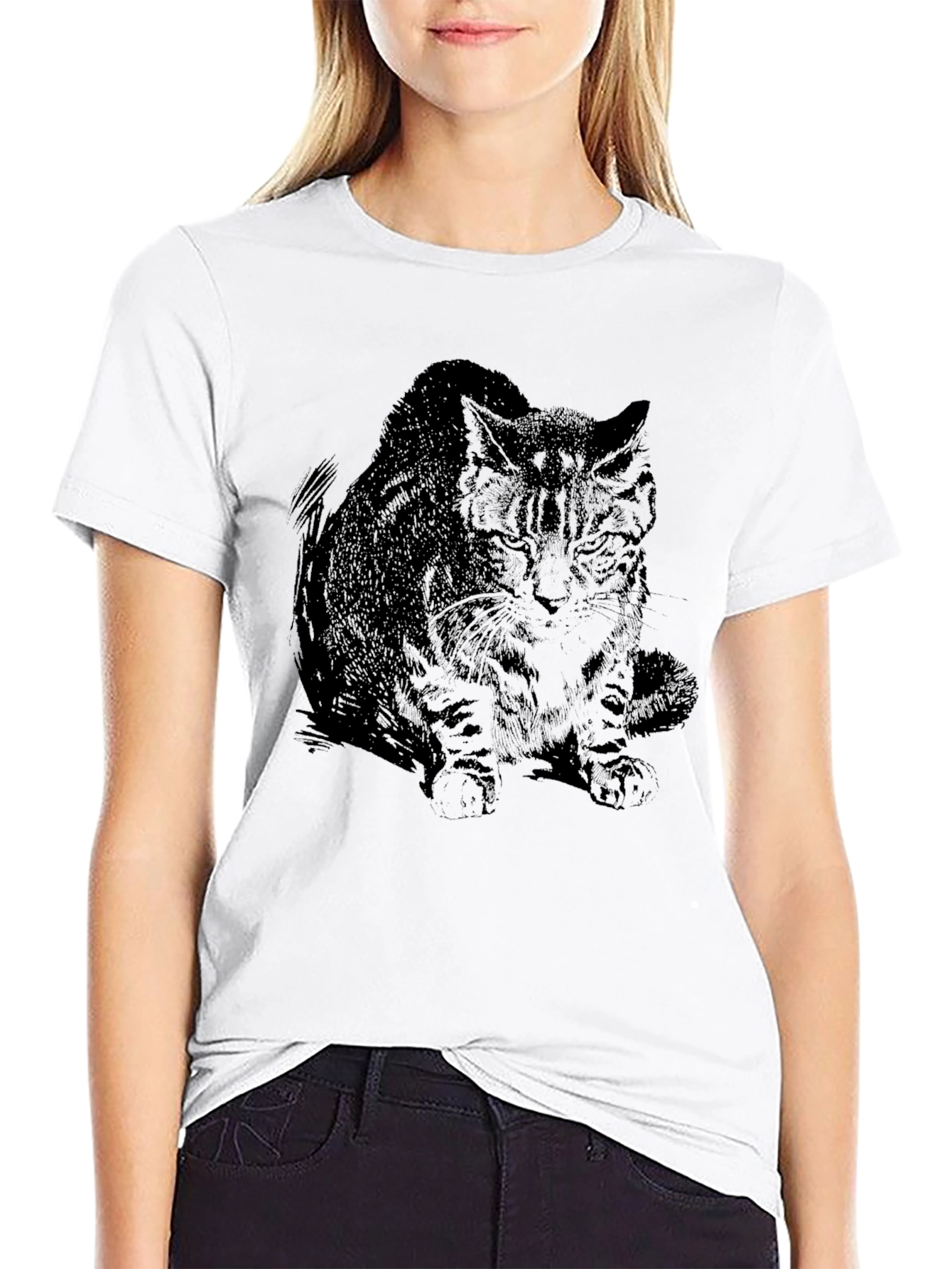 Black Cat Graphic T-Shirt