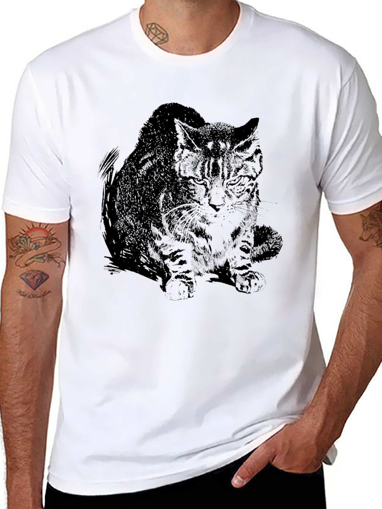 Black Cat Graphic T-Shirt