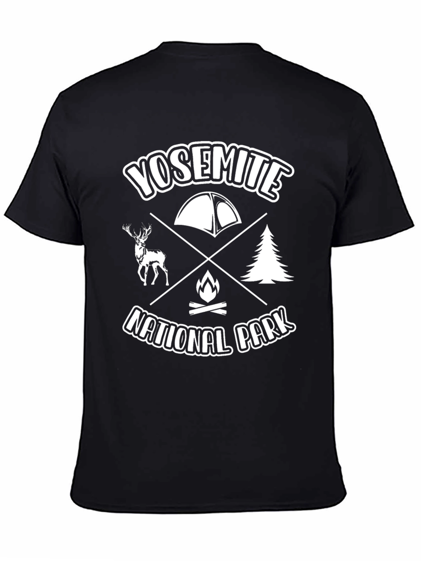 Yosemite National Park Black Graphic T-Shirt